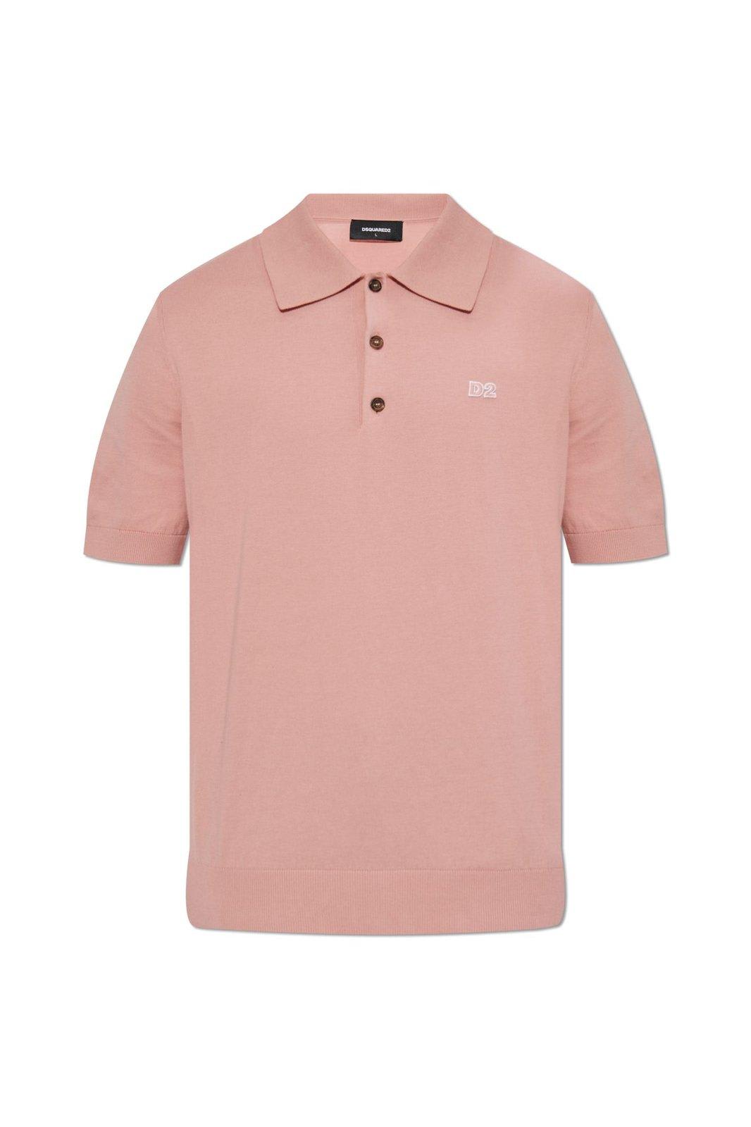 D2 Logo Patch Short-sleeved Polo Shirt