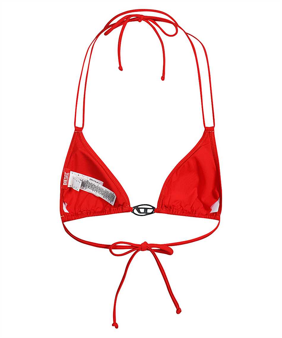 Diesel Triangle Bikini Top In Red