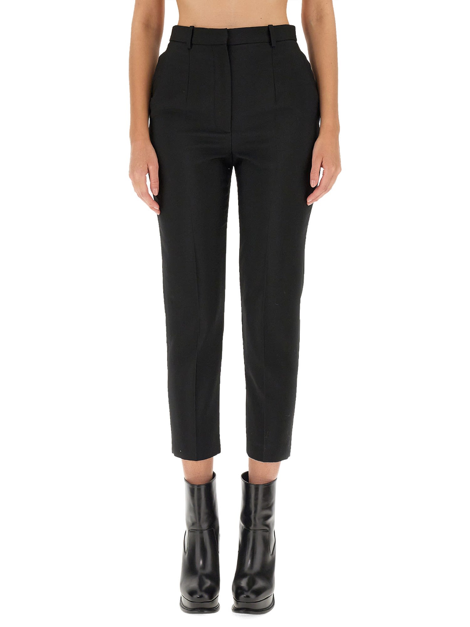 ALEXANDER MCQUEEN WOOL PANTS WITH STRAIGHT LEGS