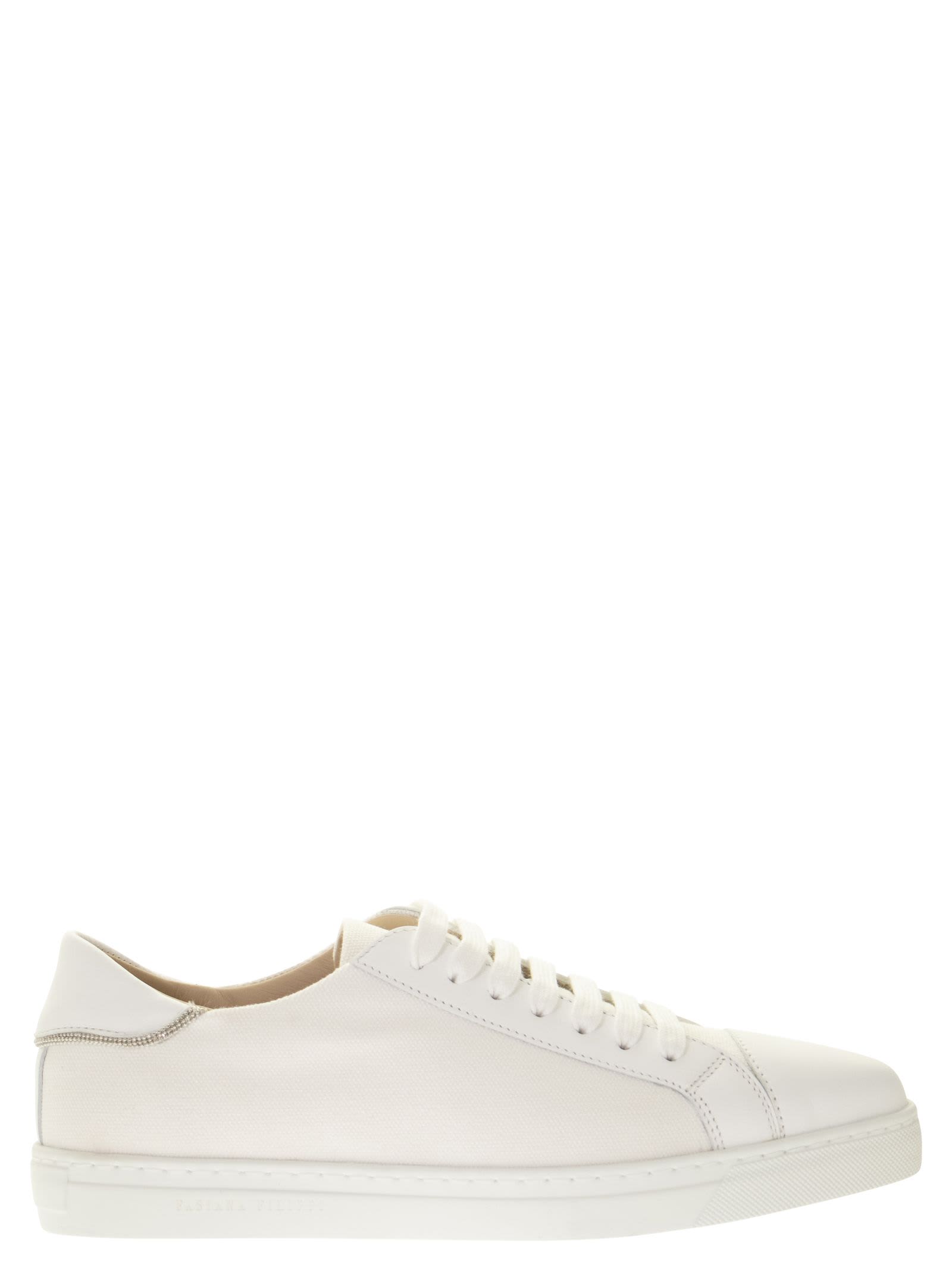 Fabiana Filippi Leather And Canvas Sneakers