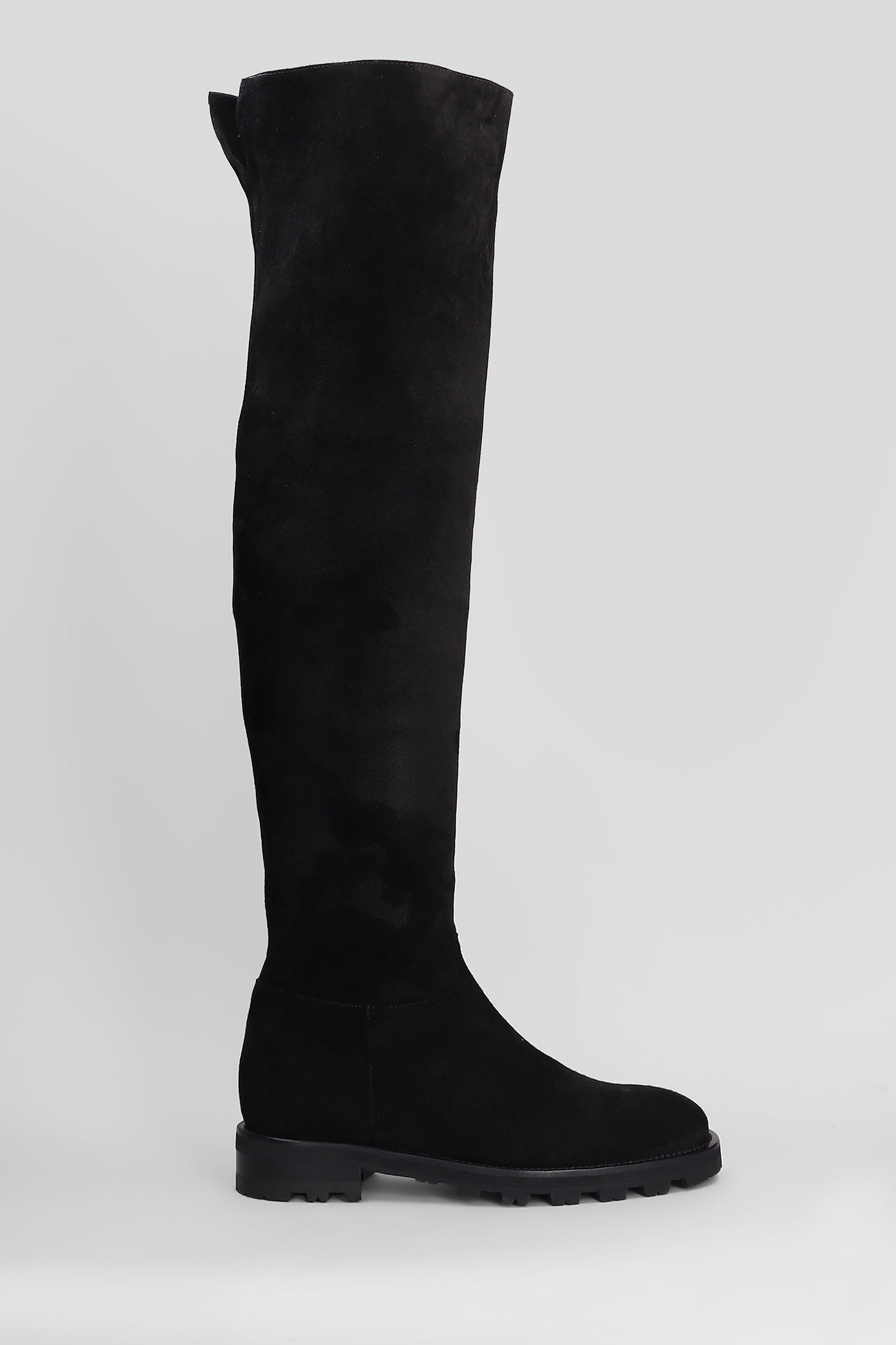 Roberto Festa Luz Low Heels Boots In Black Suede In Multi