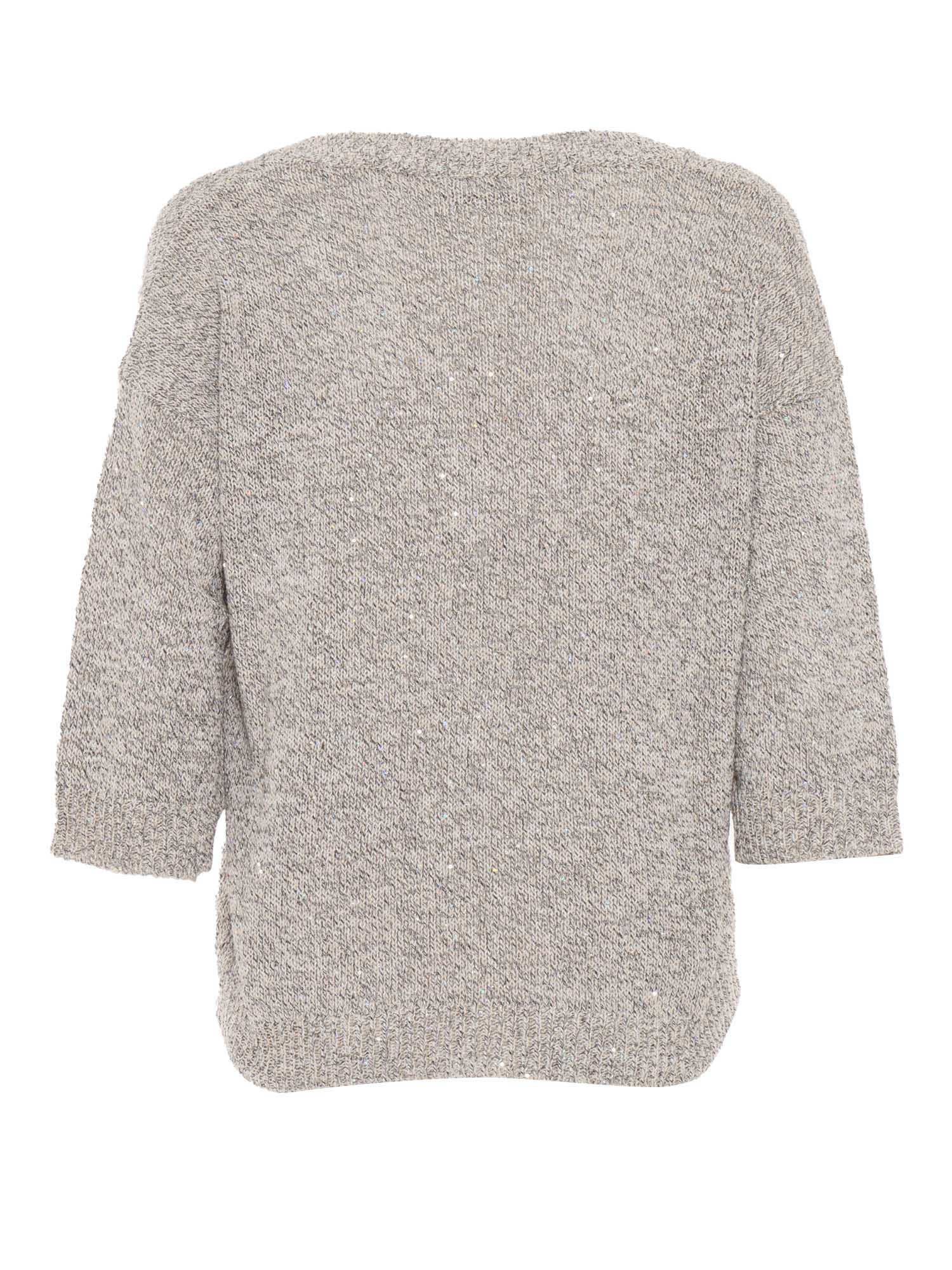 Kangra Cashmere Kangra Beige Cashmere Cotton Blend Sweater In Beige