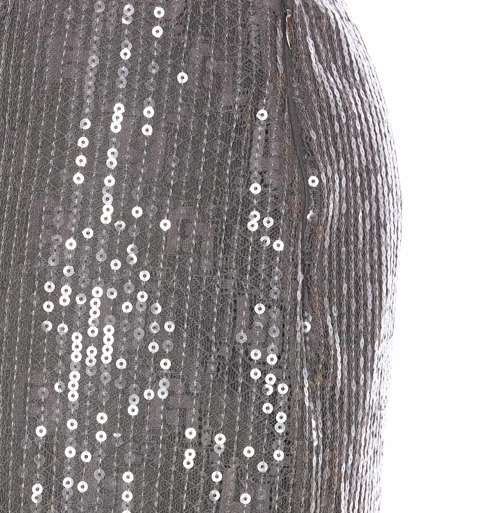 Shop Liu •jo Sequins Skirt In Grey