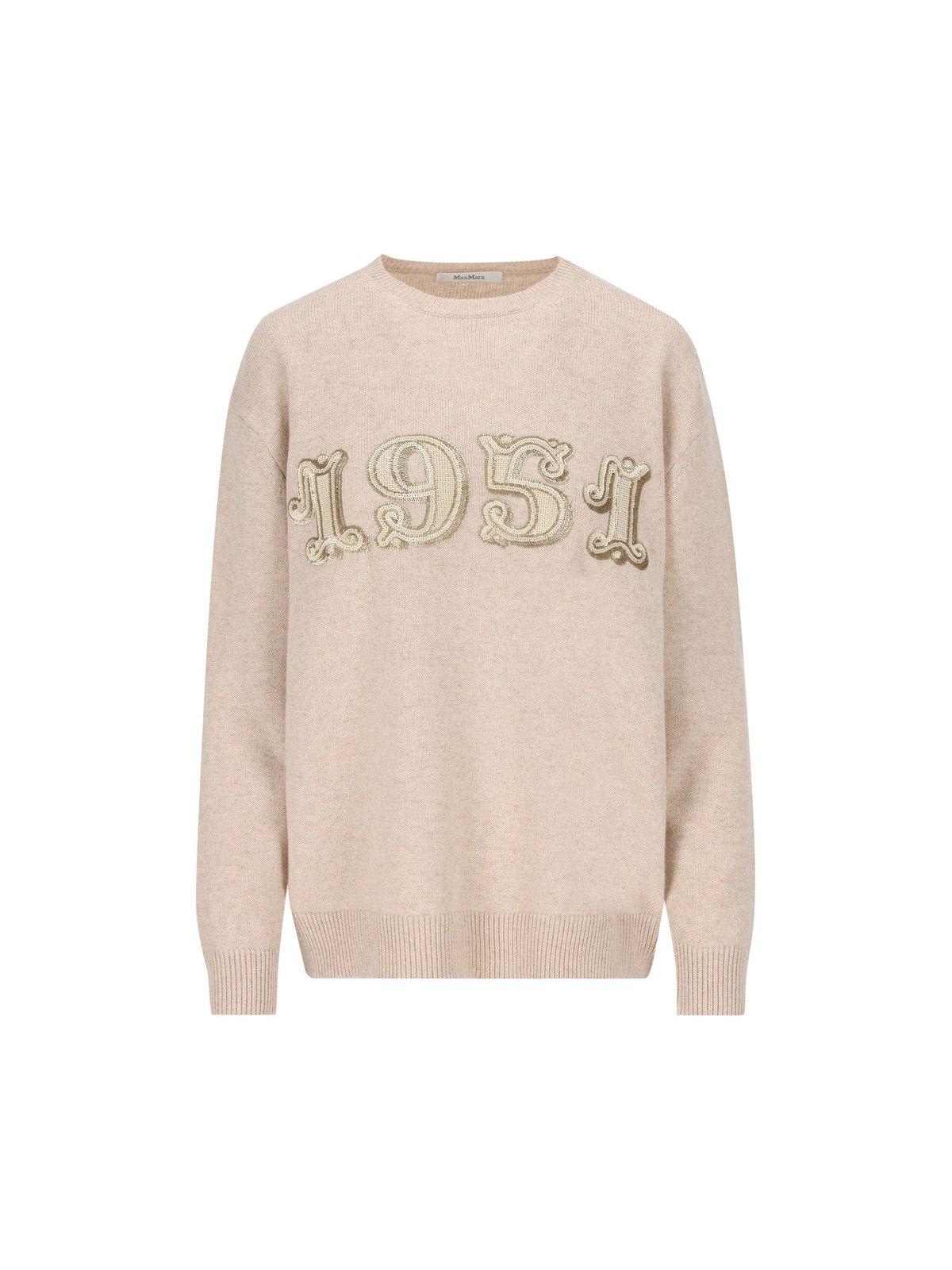 Shop Max Mara Crewneck Knitted Jumper