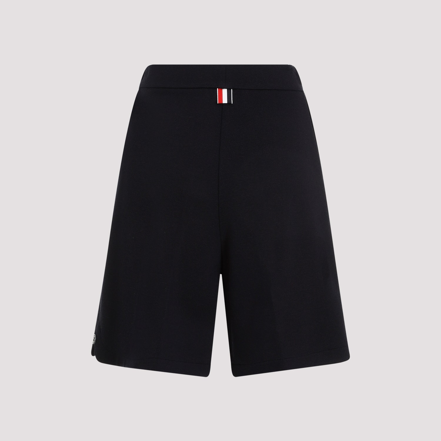 Shop Thom Browne High Waisted Shorts In Navy