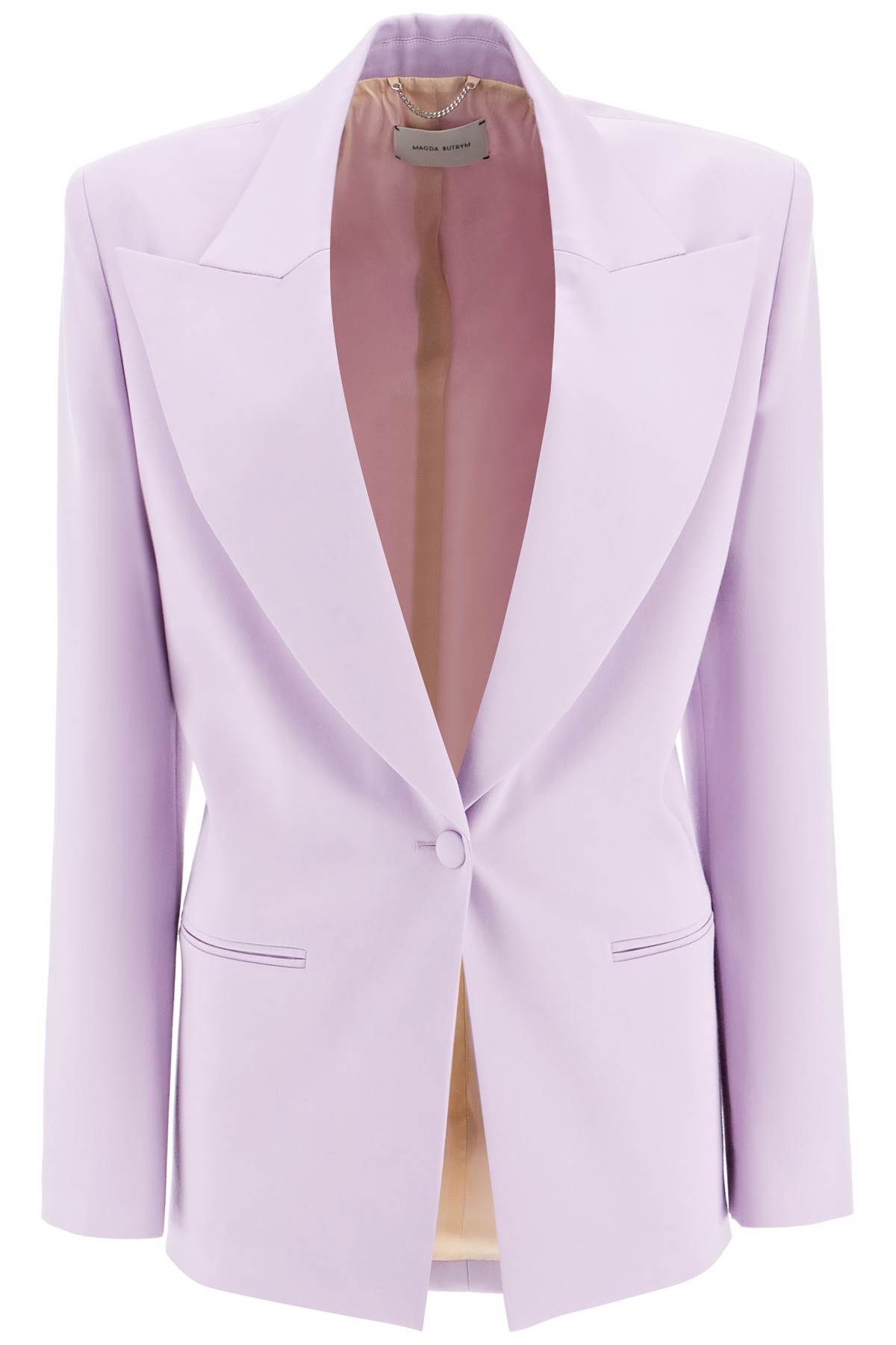 Shop Magda Butrym Single-breasted Blazer In Lilac (purple)