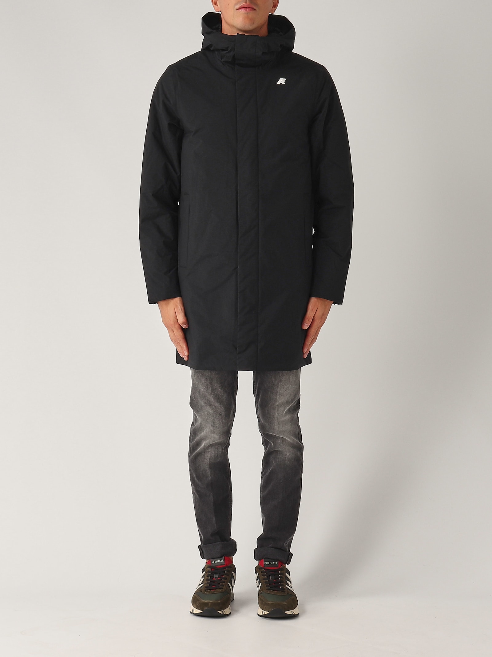 Shop K-way Thomas Warm Ottoman Jacket In Nero