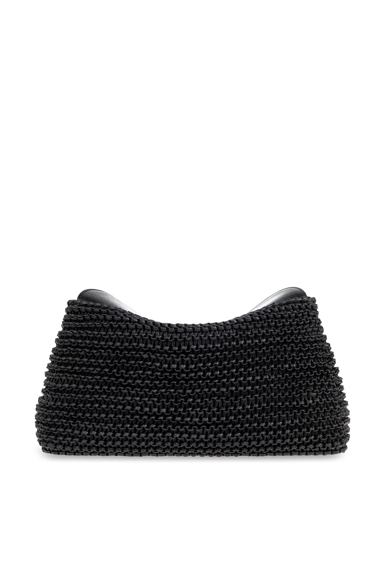 Totême Woven Leather T-lock Clutch Bag
