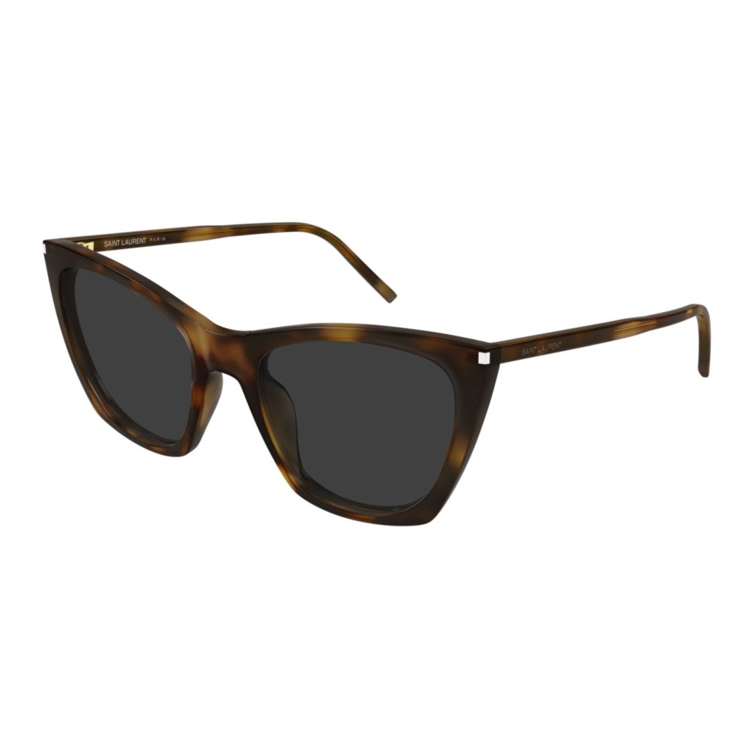 Saint Laurent Sl 214 Kate Thin002-havana-havana-grey In Blue