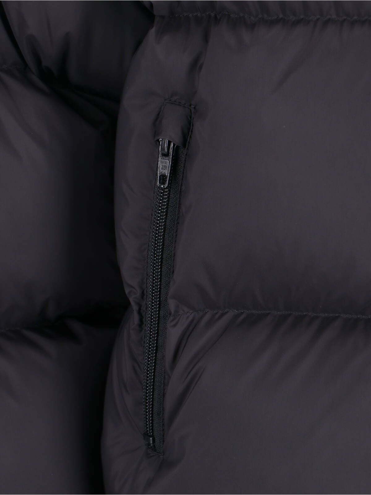 Balenciaga Logo Down Jacket In Black