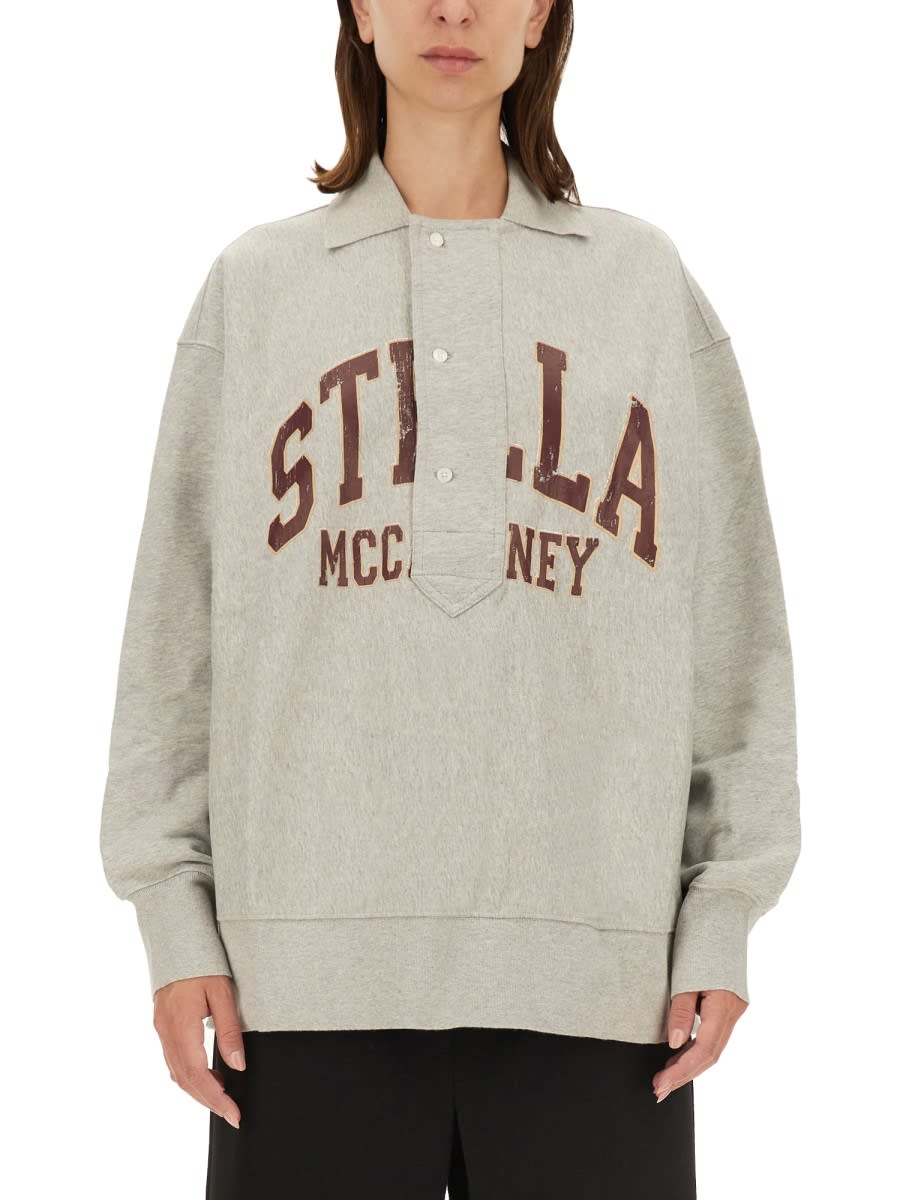 Shop Stella Mccartney Sweatshirt With Logo In Grey