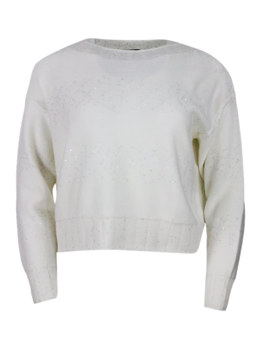 Shop Lorena Antoniazzi Sweater In White