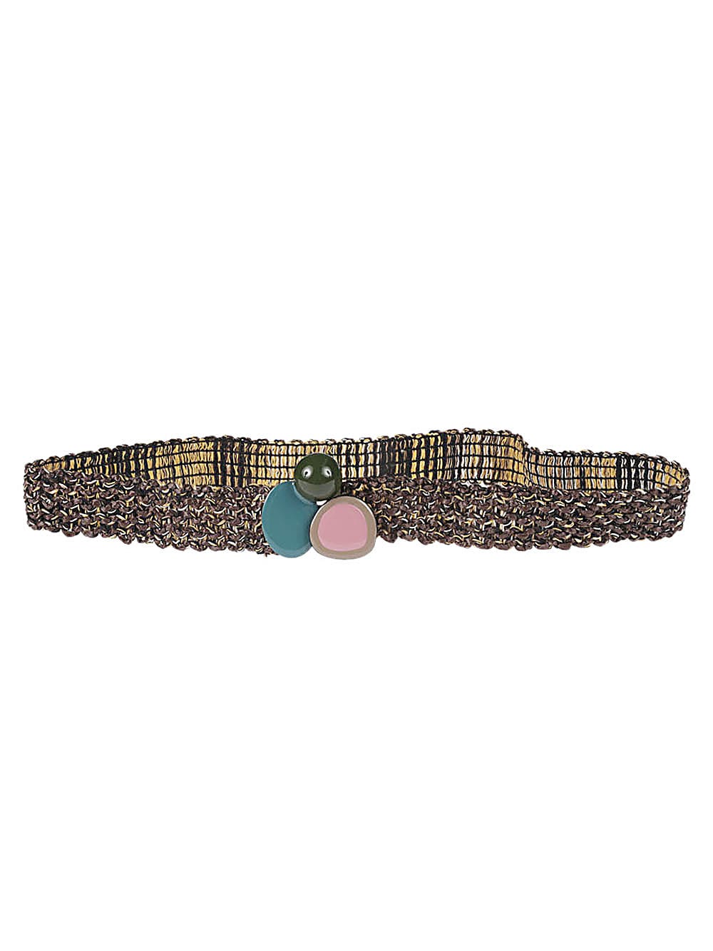 Exquisite J Raffia Belt In Multi