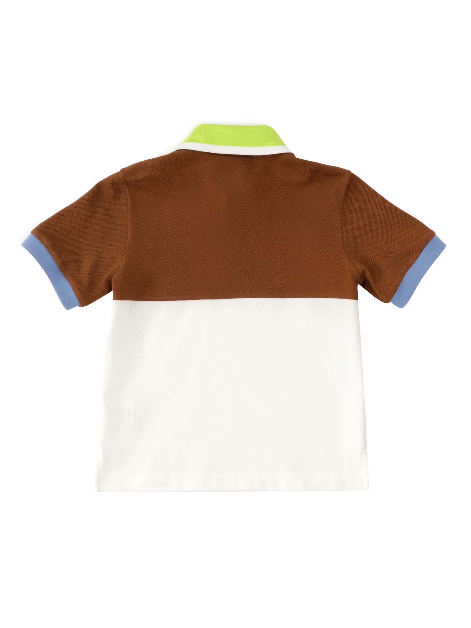 Shop Fendi Color-block Polo Shirt In White