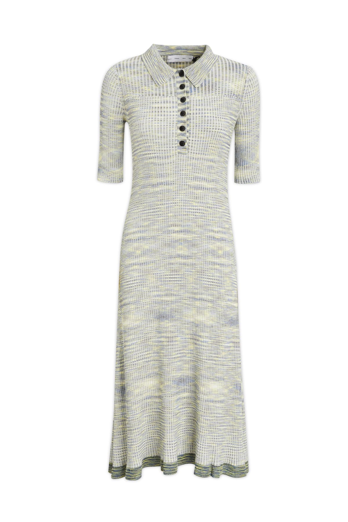 Proenza Schouler Ribbed Texture Midi Length Short Sleeves Dress In 985