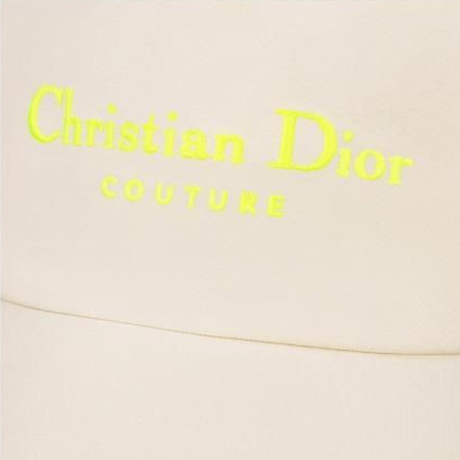 Dior Cotton Blend Logo Hat With Rigid Visor In Beige