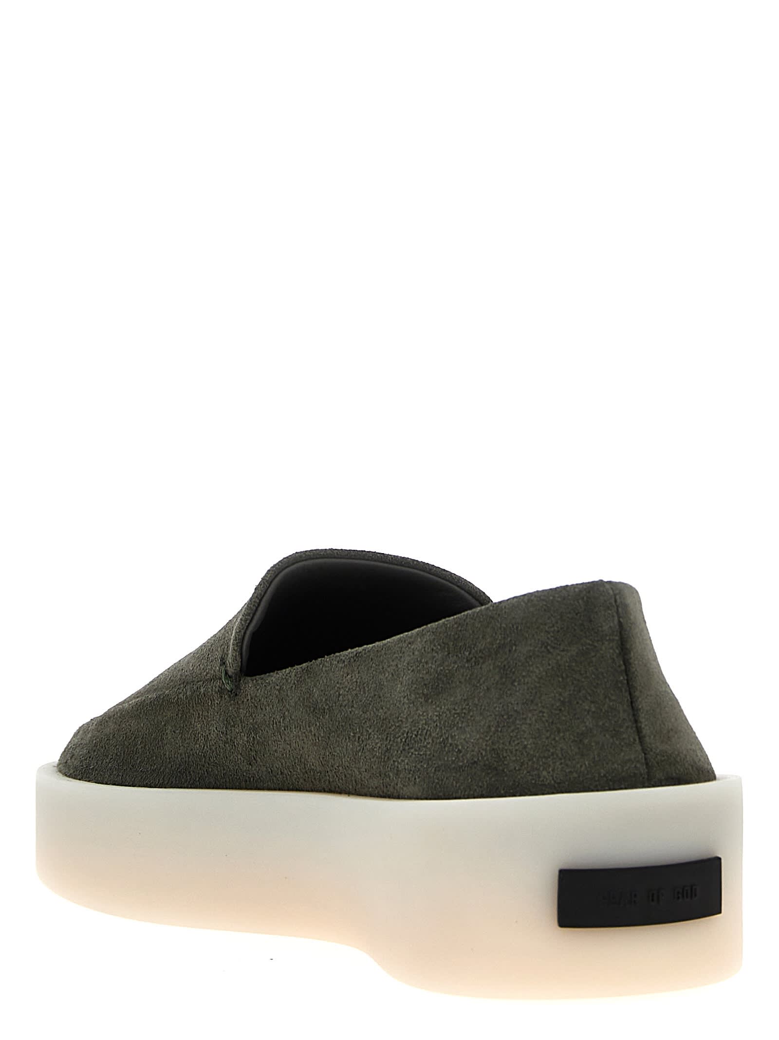 Shop Fear Of God 101 Loafer Moccasin In Green