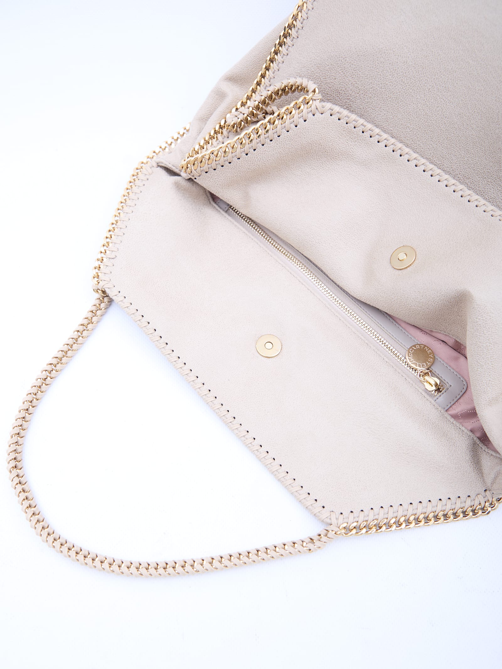 Stella Mccartney Foldable Falabella Tote Bag In Butter Cream