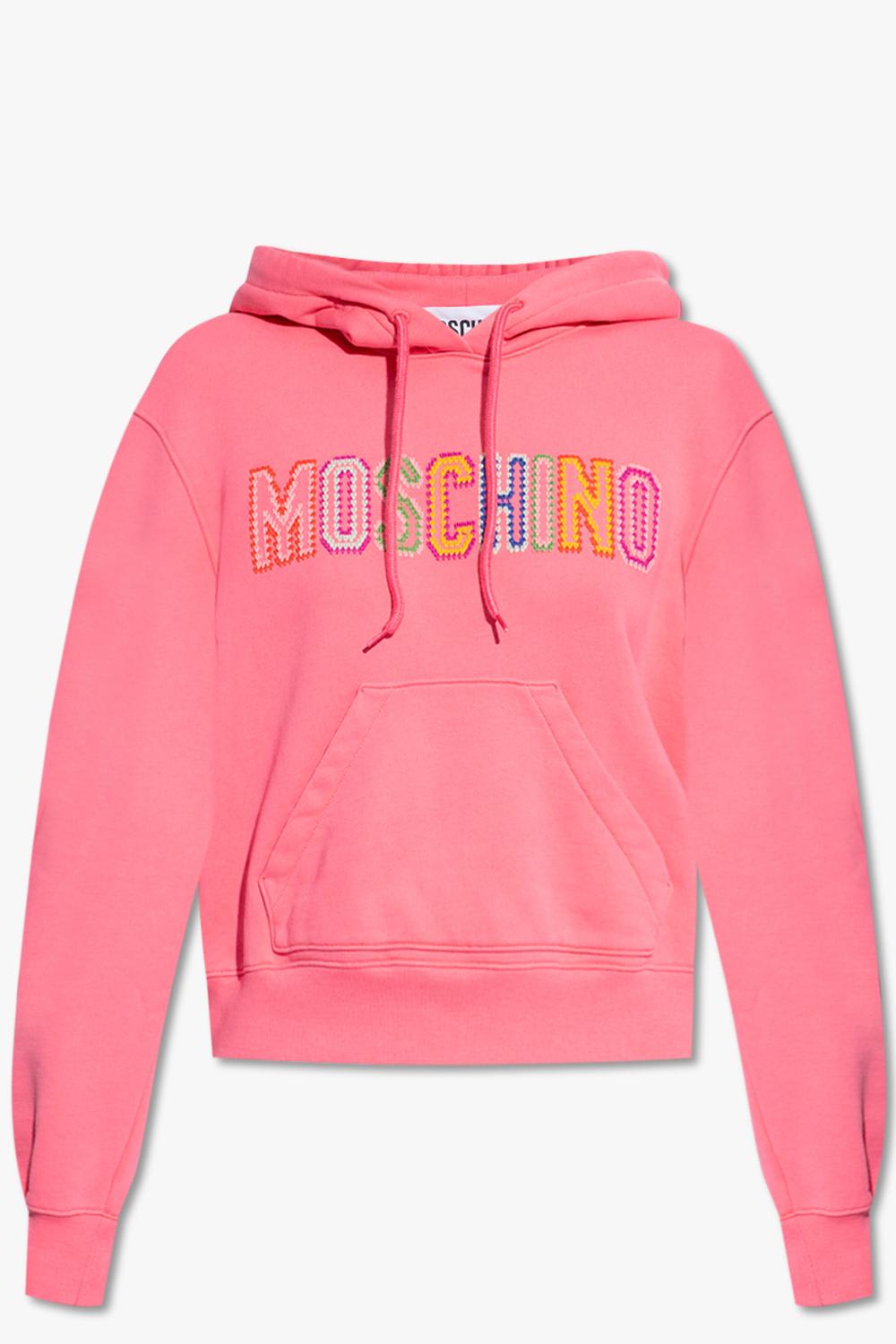 Shop Moschino Hoodie With Logo In Pink