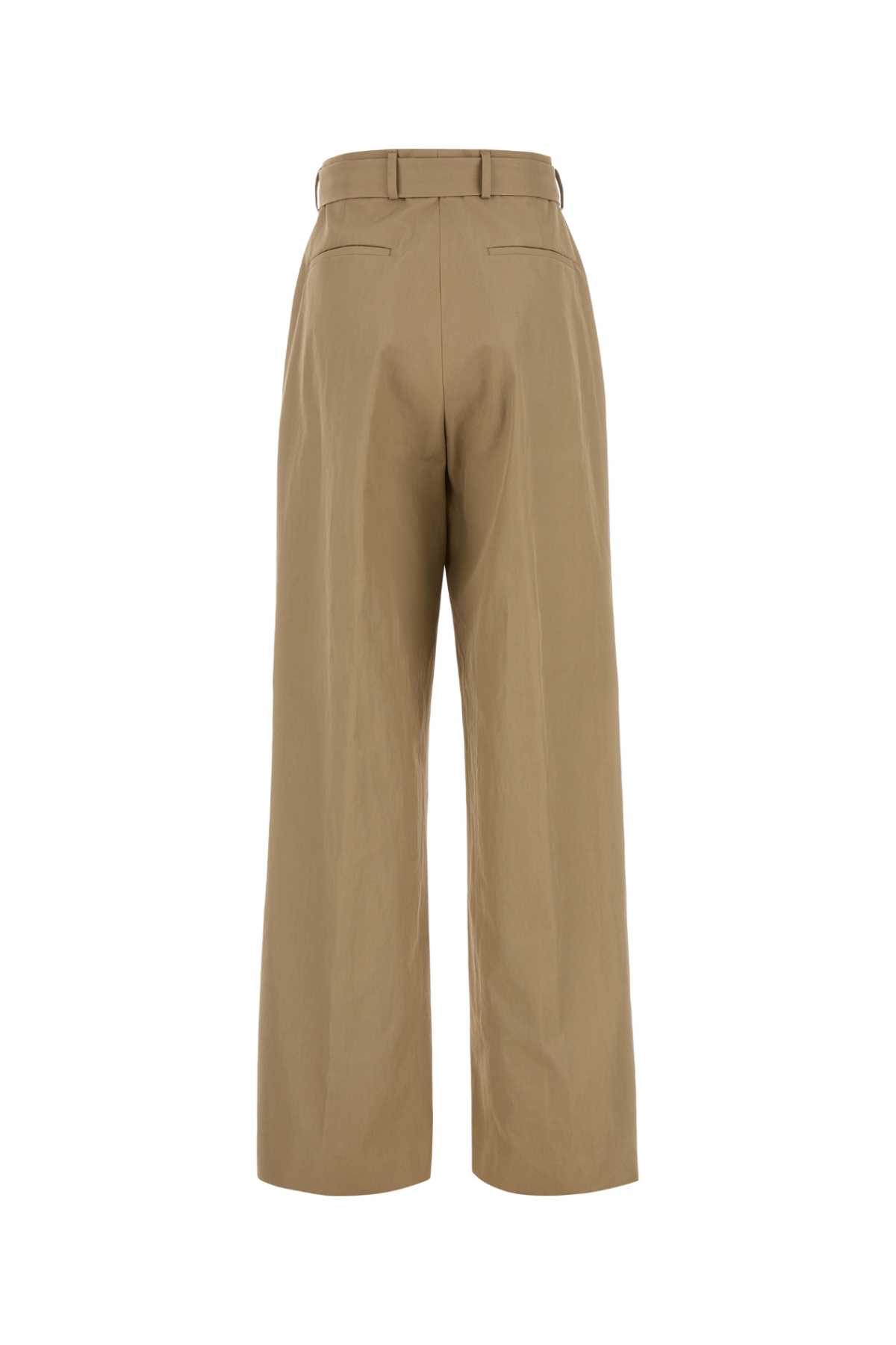 Dries Van Noten Pantalone Dalla Gamba Ampia Peaches In Cotone Beige  Donna In Beige