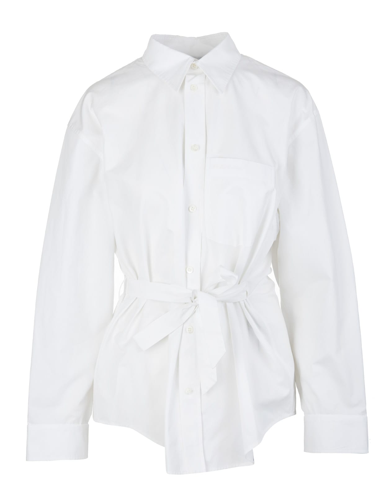 Balenciaga Woman White Shirt With Bow