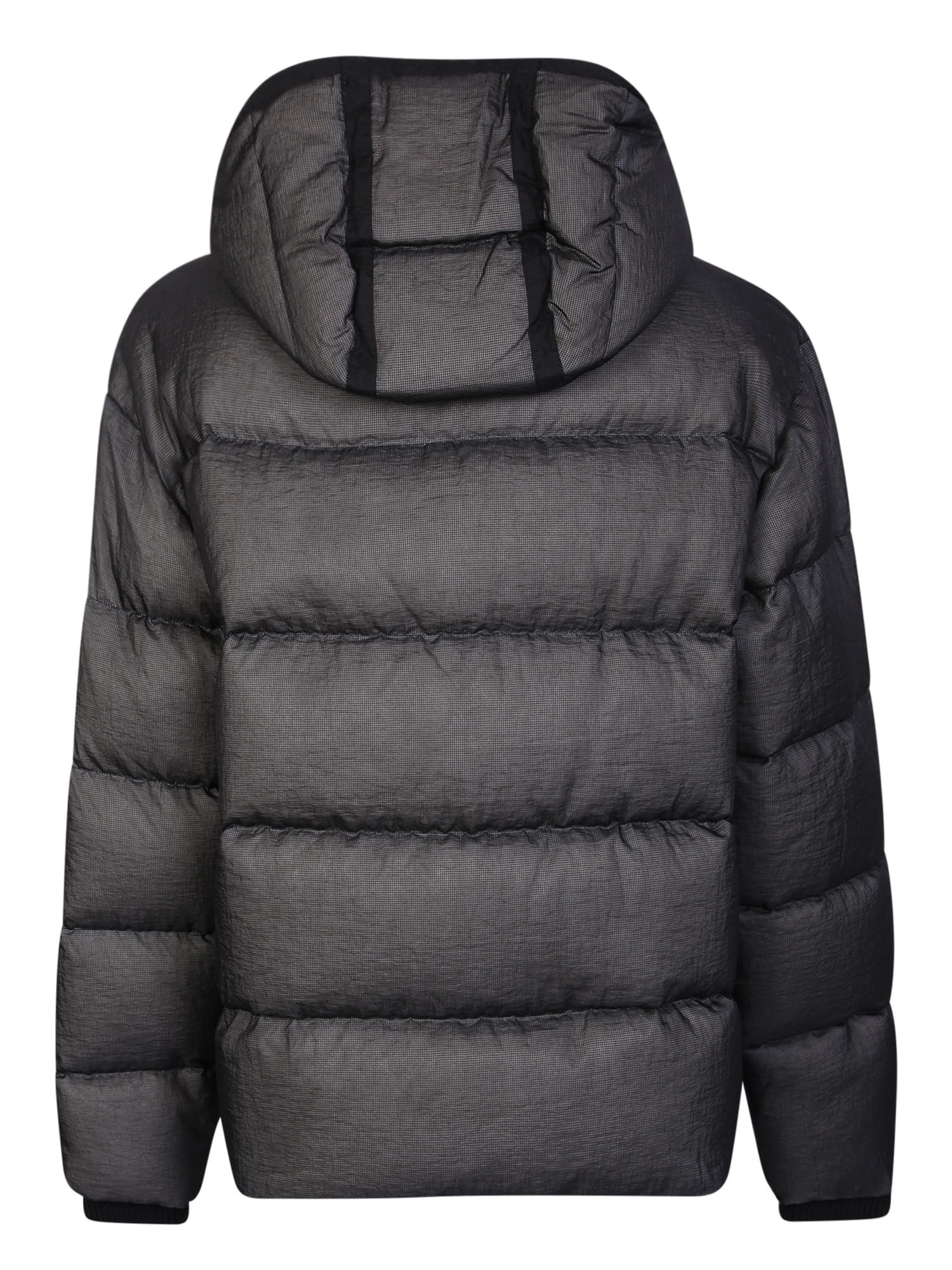 Dsquared2 Nylon Down Jacket With Logo Patch In Black