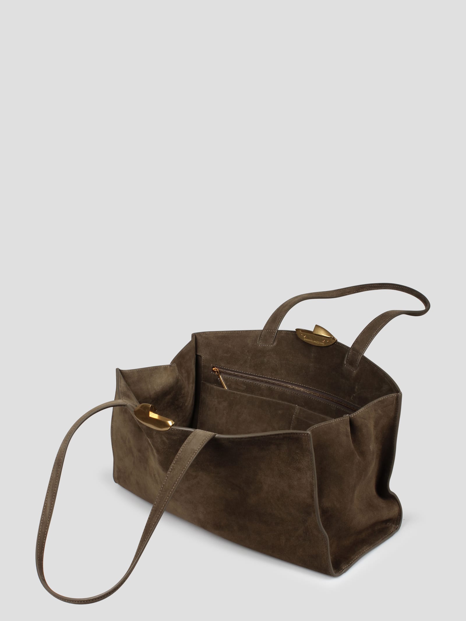 Shop Benedetta Bruzziches Serena Shoulder Bag In Kaki