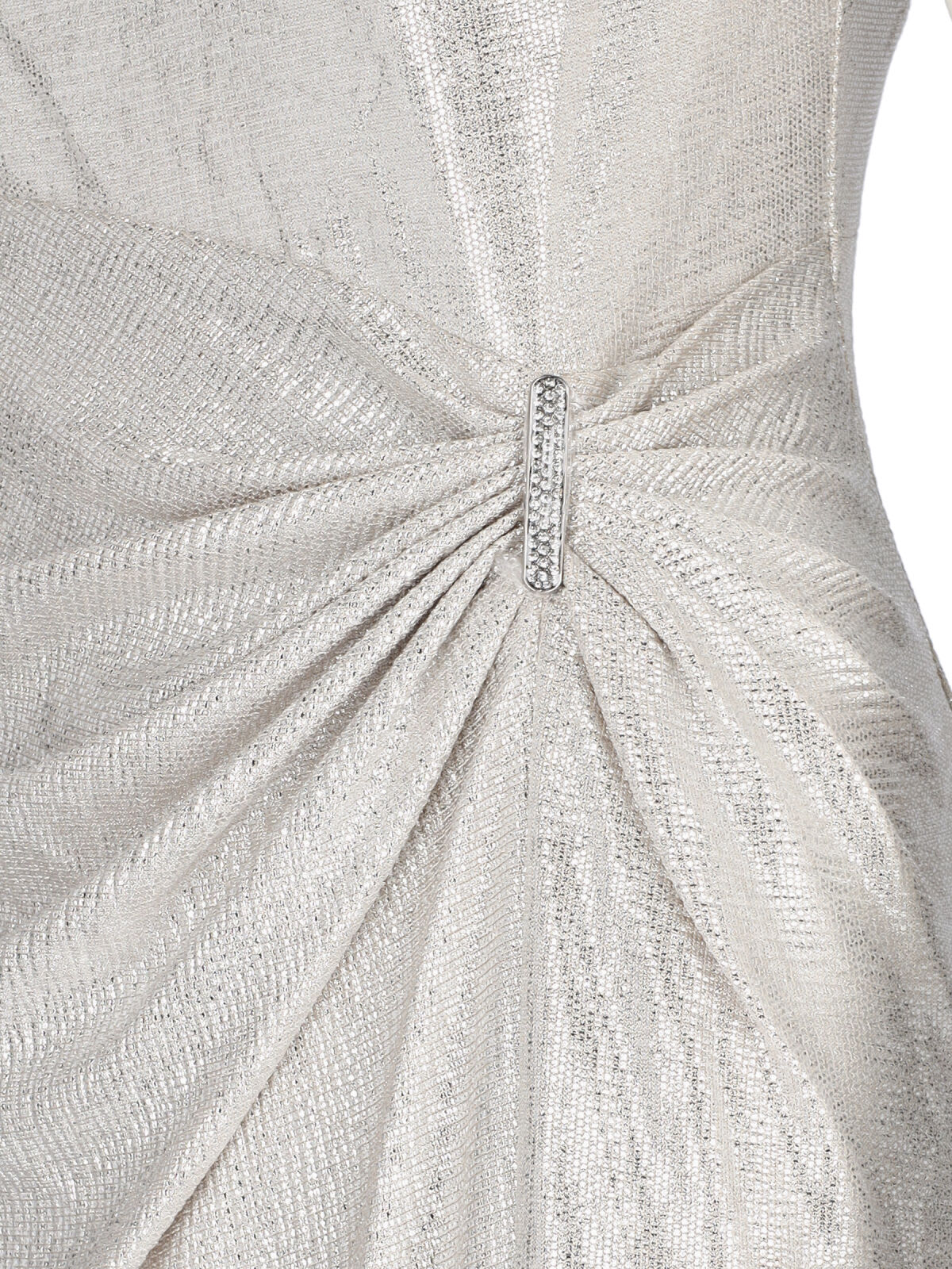 Polo Ralph Lauren Maxi Sheath Dress In Champagne Silver