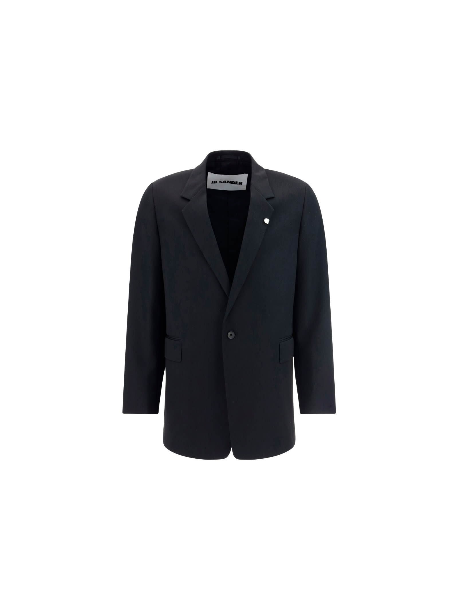 Jil Sander Jacket 01 Tm Sharp Wool Gabardine Wool In Nero