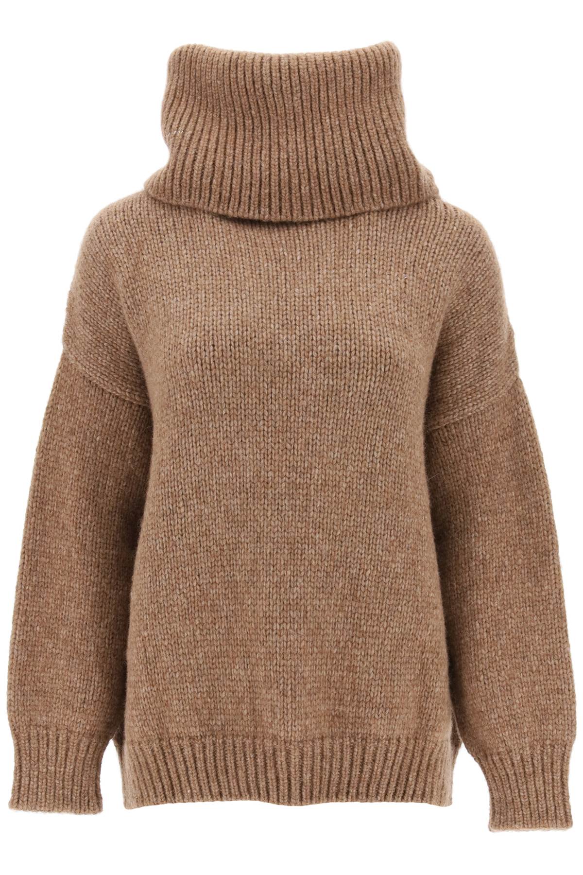 Shop Dolce & Gabbana Oversized Llama Sweater In Marrone 2 (brown)