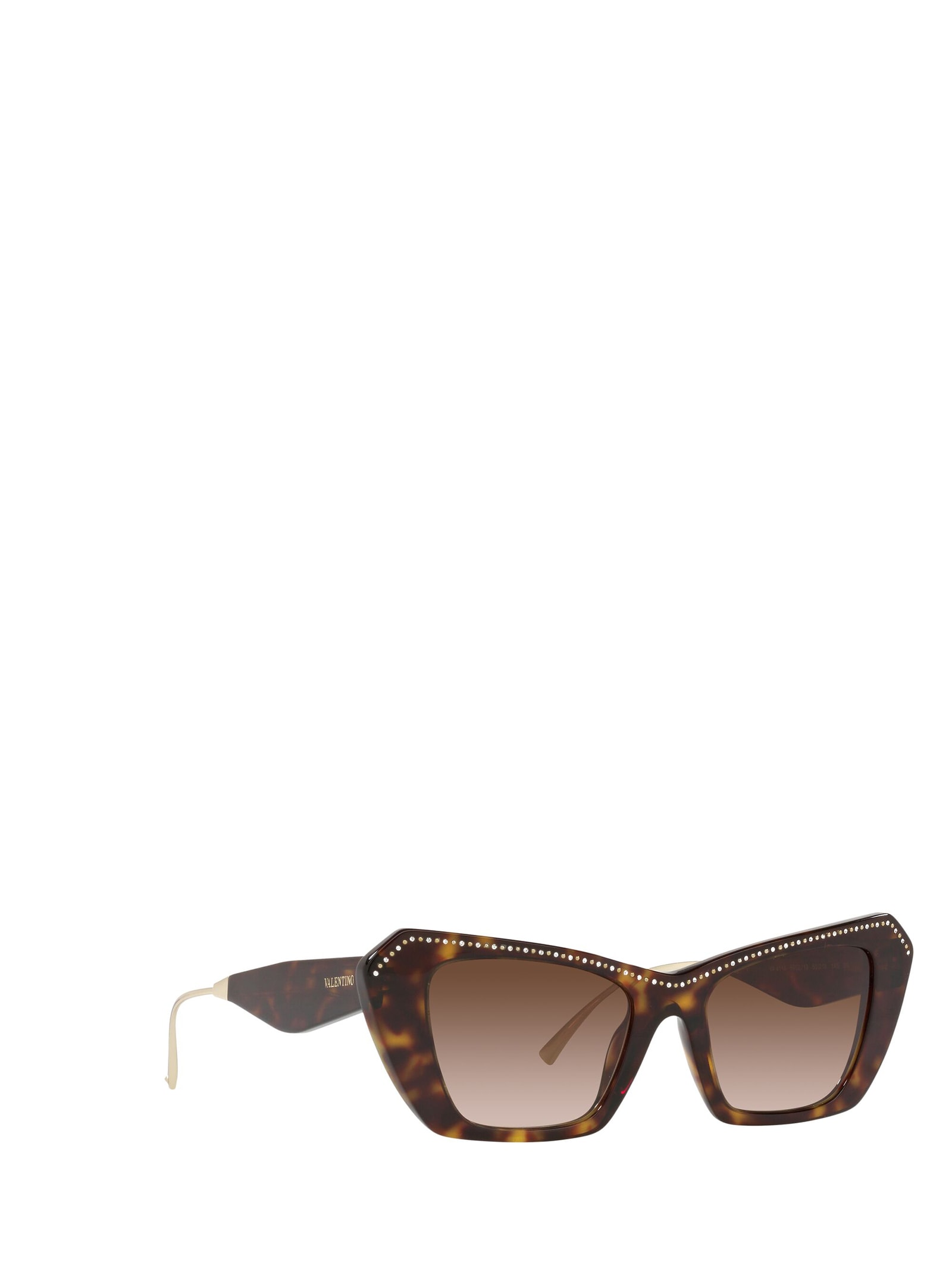 Shop Valentino Va4114 Havana Sunglasses