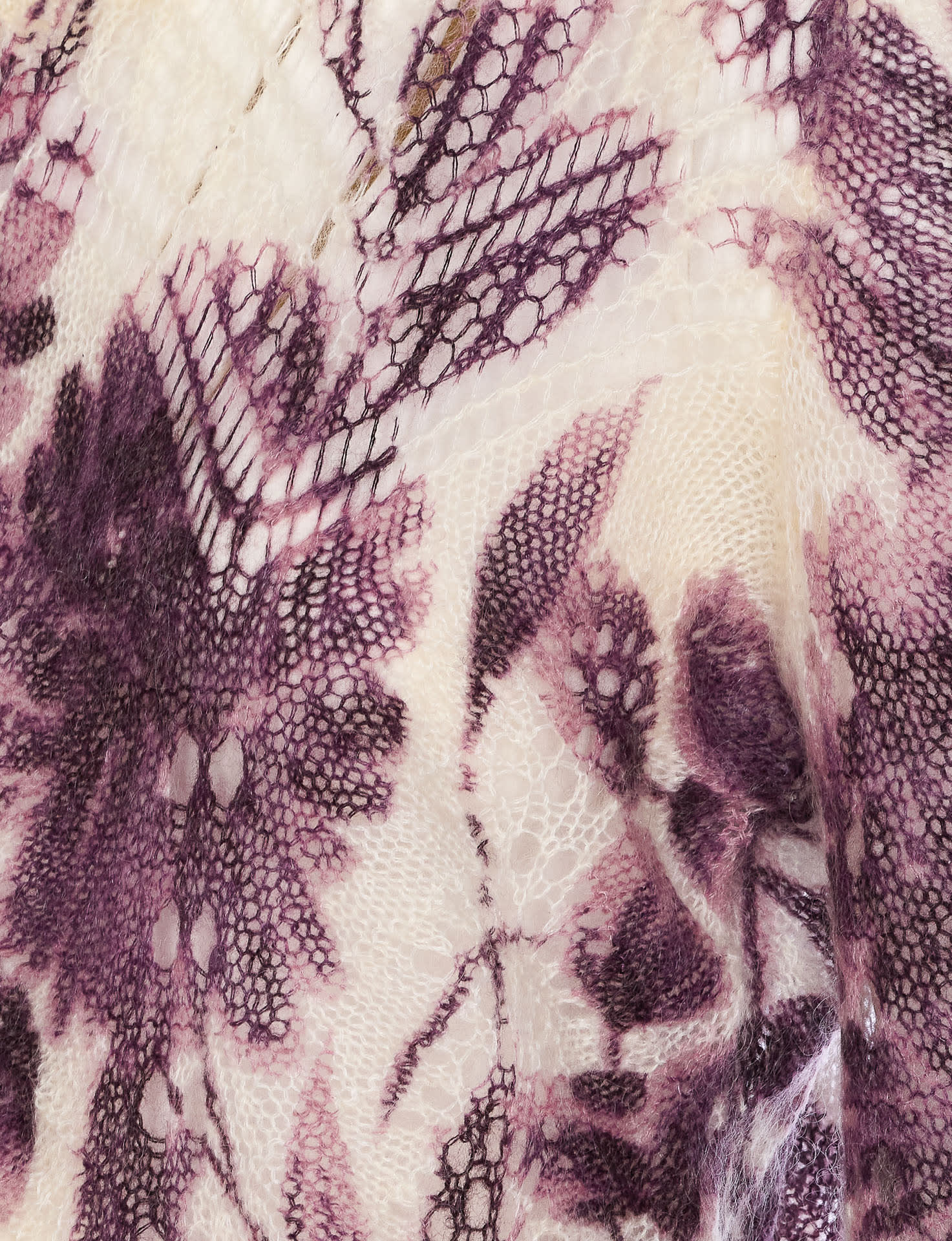 Twinset Twin-set Floral Lace Sweater With Lightweight Elegance In Purple