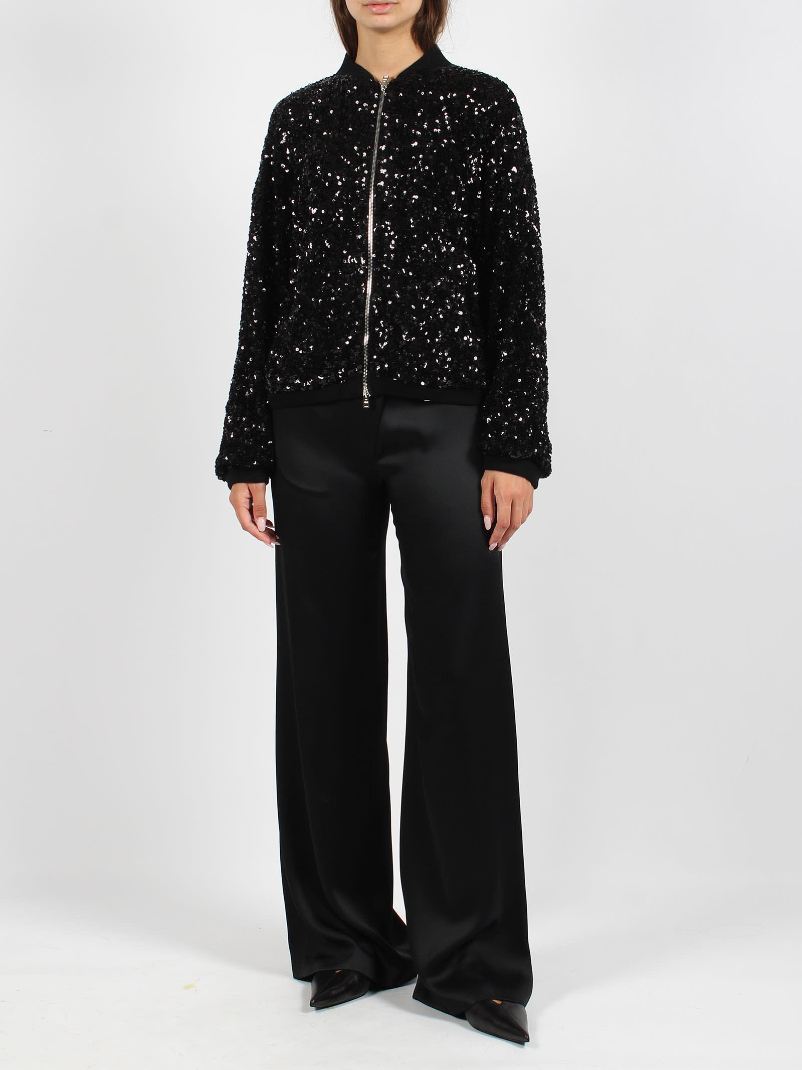 Shop Herno Resort Shiny Expression Bomber Jacket In Black