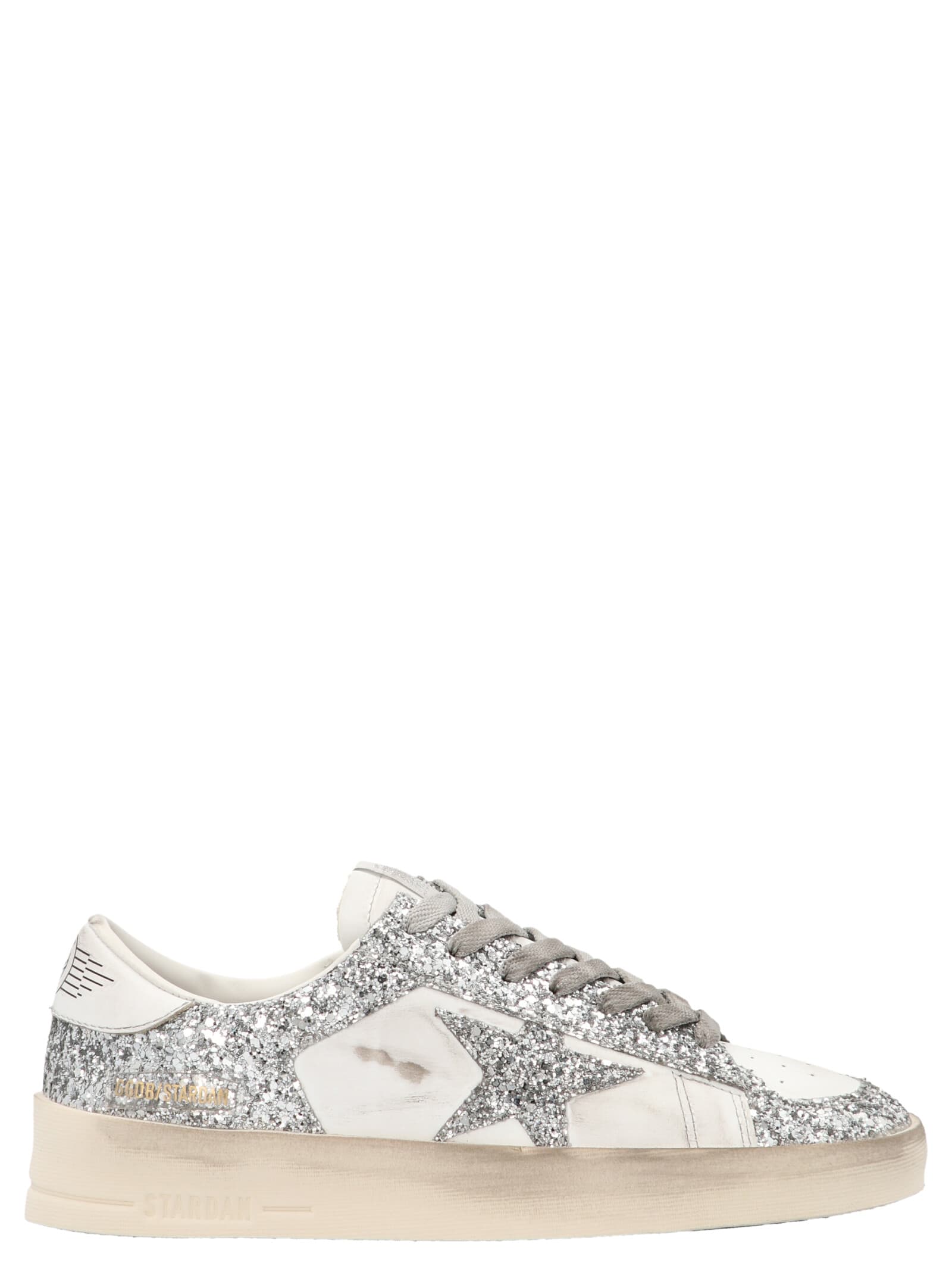 Shop Golden Goose Stardan Sneakers In Silver