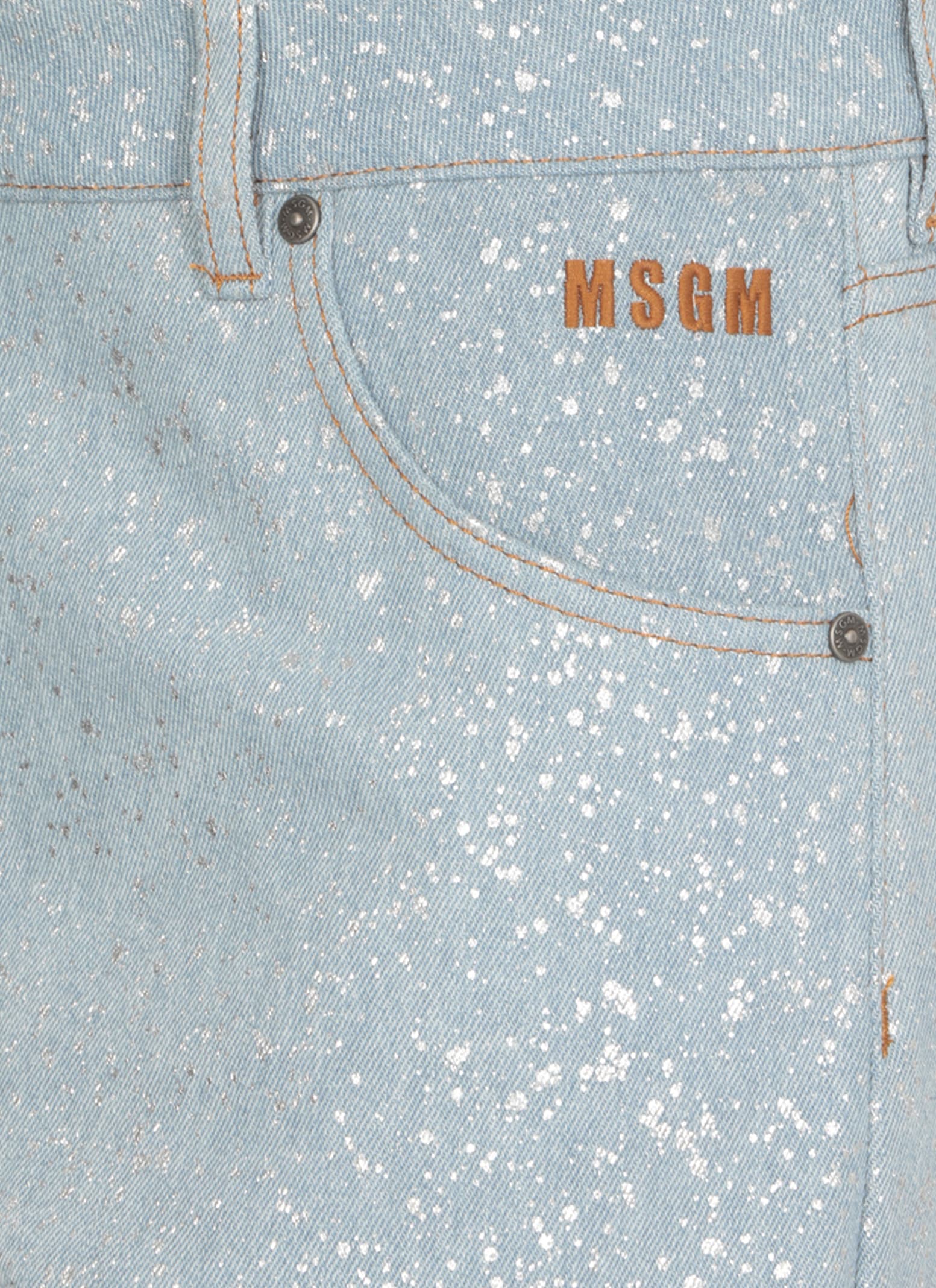 Shop Msgm Cotton Jeans In Light Blue