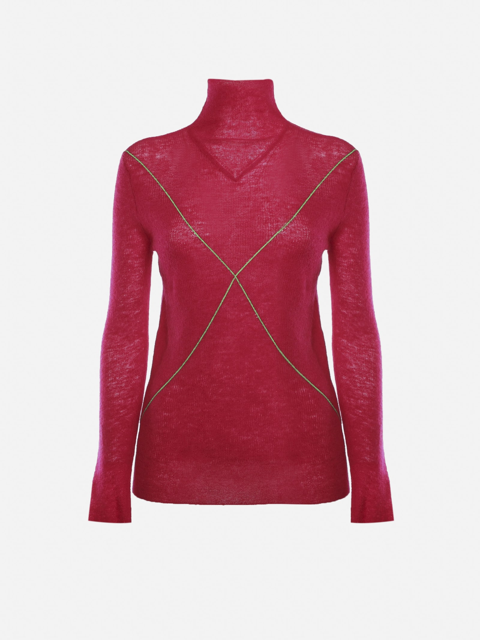 Bottega Veneta Mohair Sweater With Contrasting Details