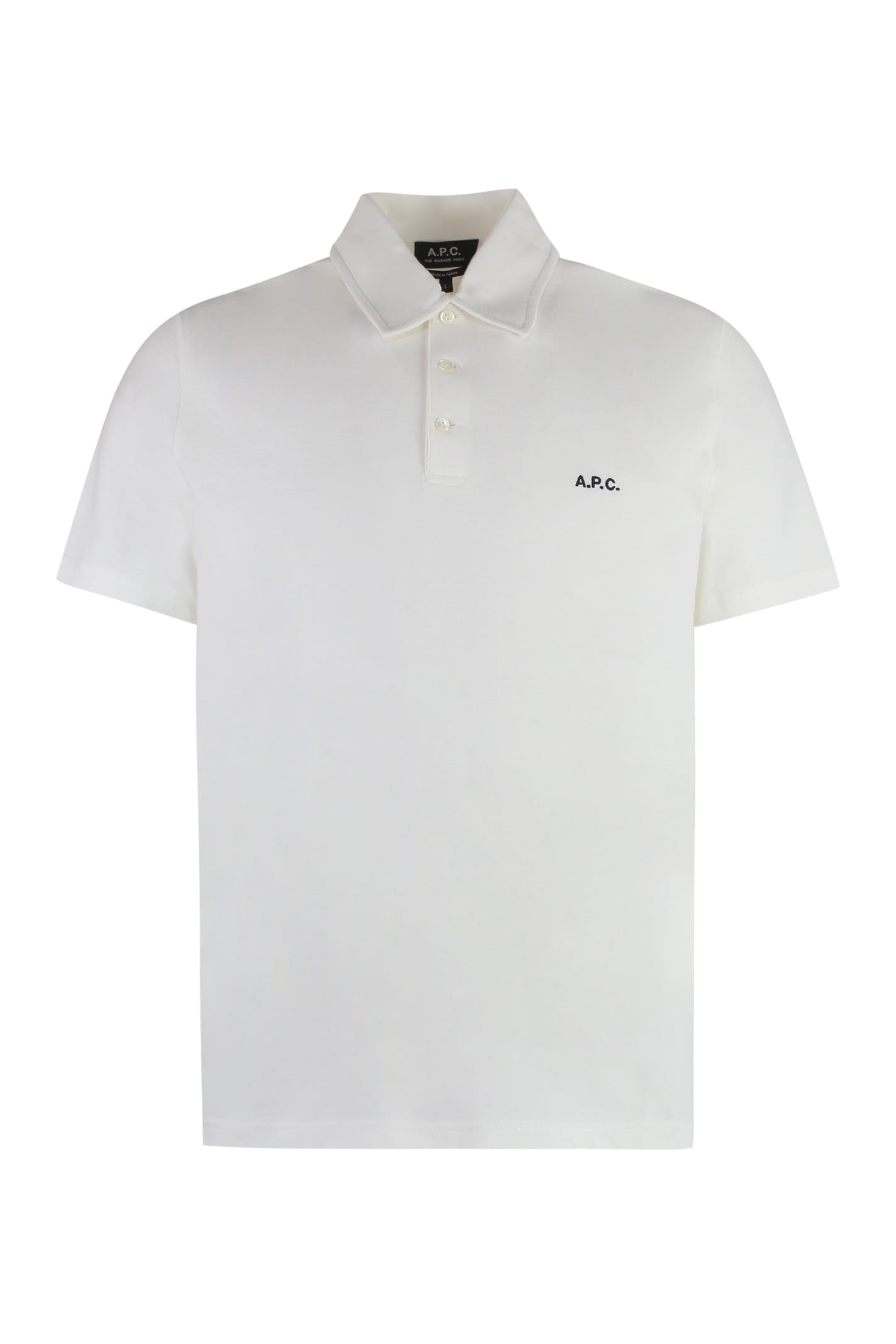 Shop Apc Austin Cotton-piqu Olo Shirt In Bianco