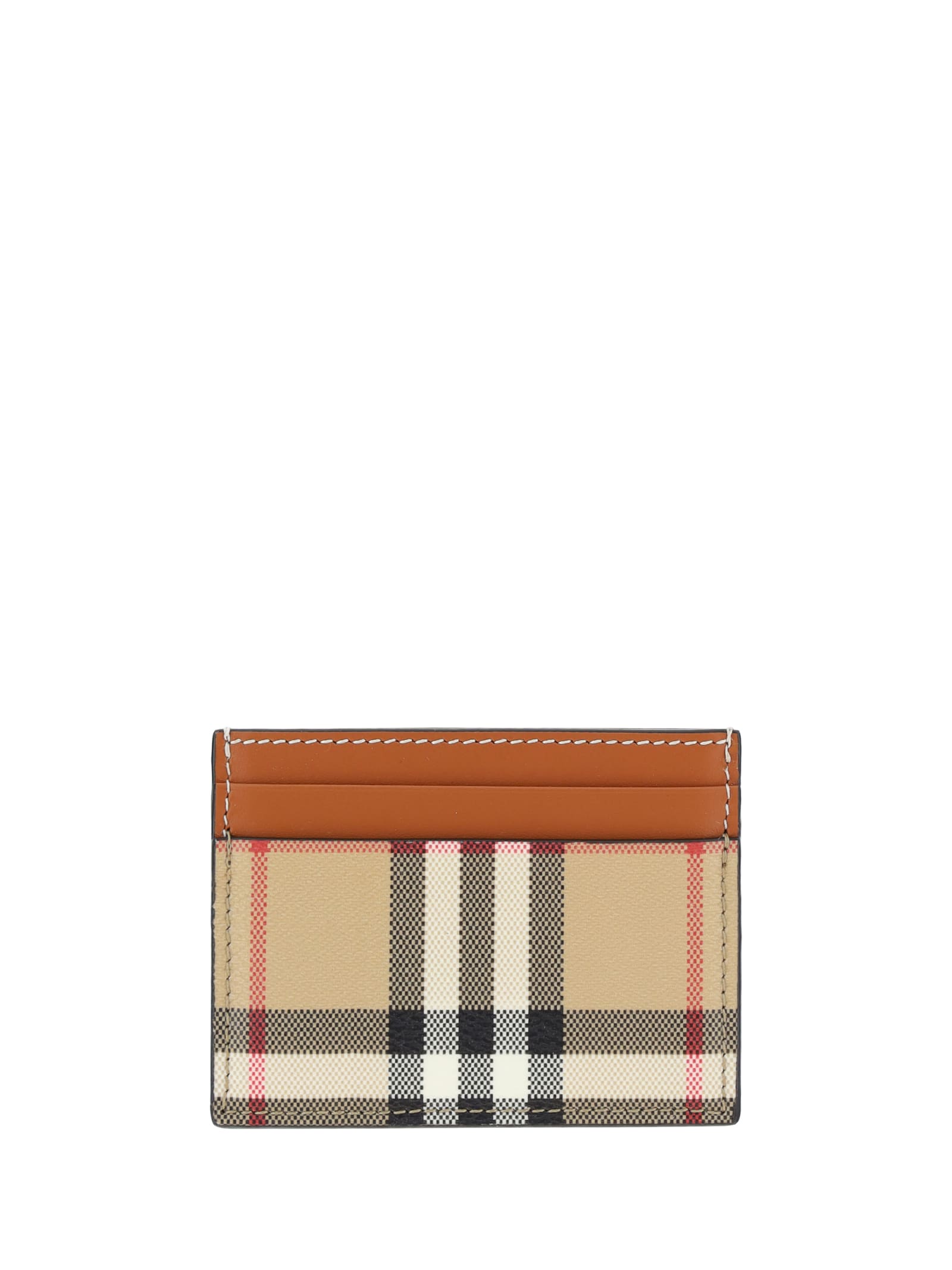 Shop Burberry Card Holder In Beige