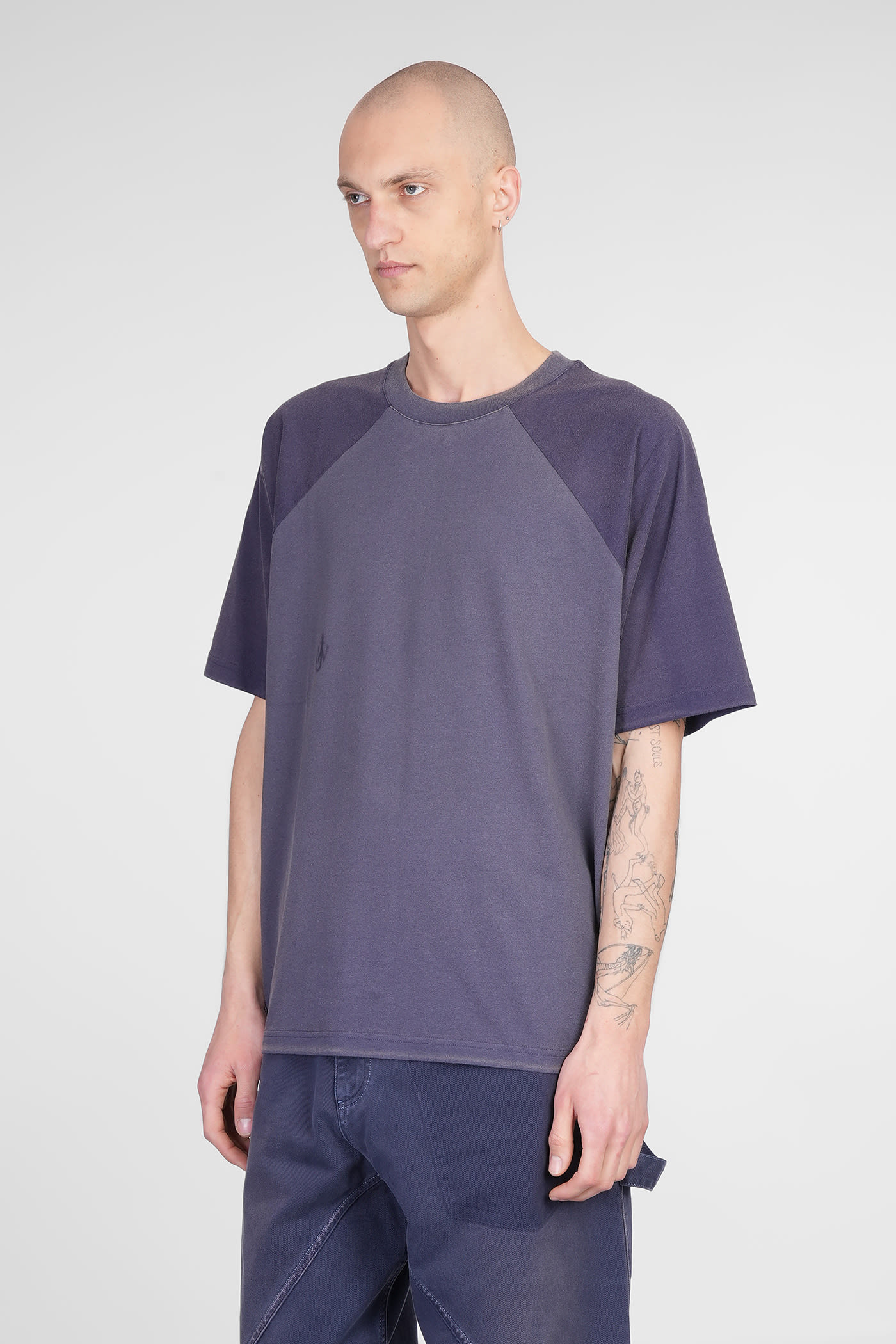 Jw Anderson Cotton T-shirt With Washed Effect