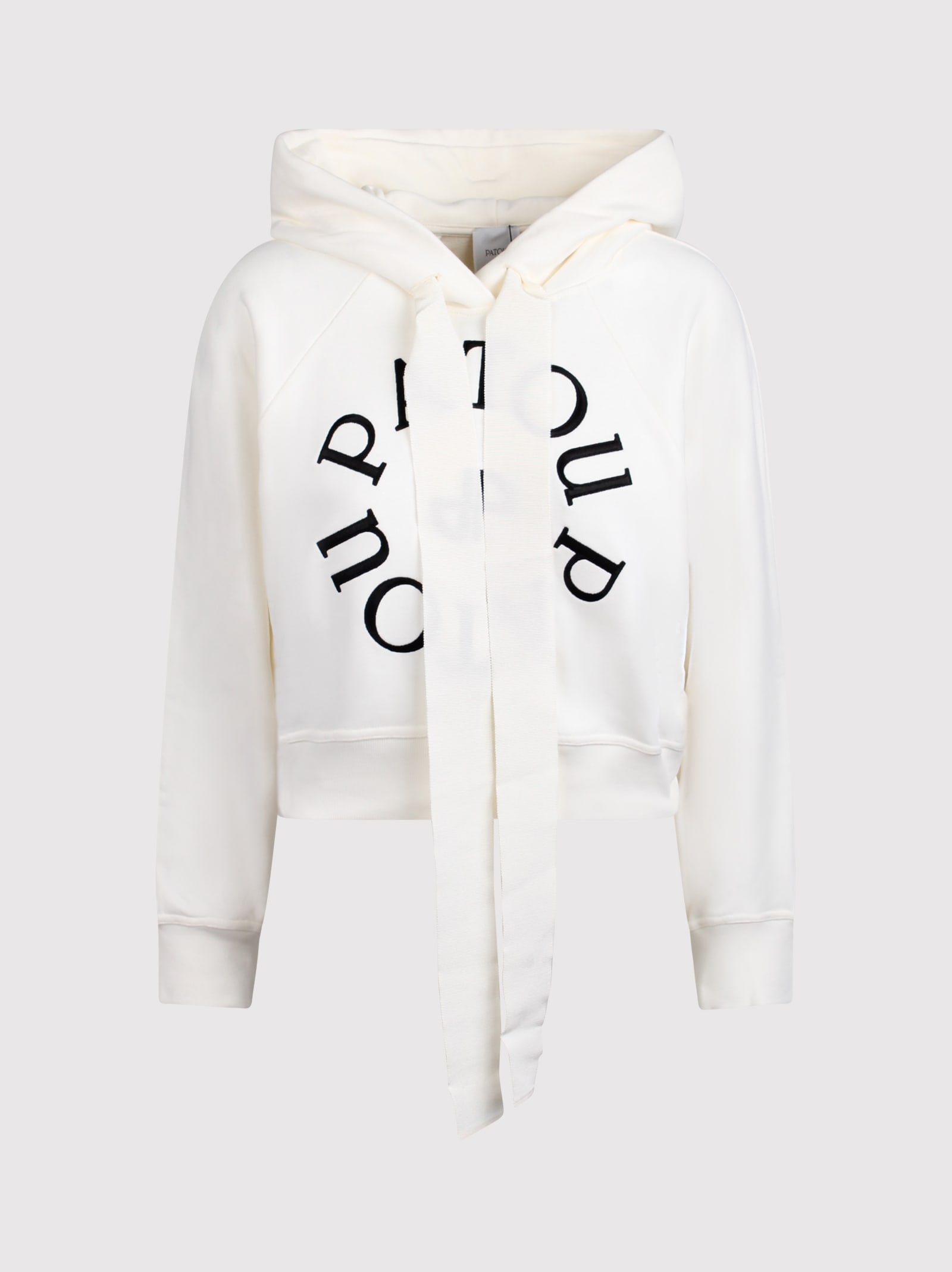 Shop Patou Logo-embroidered Cotton Hoodie