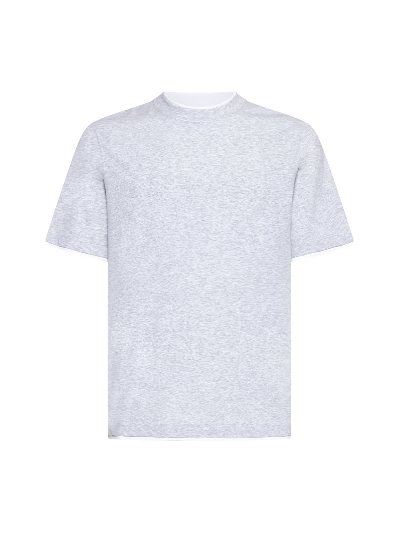 Shop Brunello Cucinelli T-shirt In Light Grey