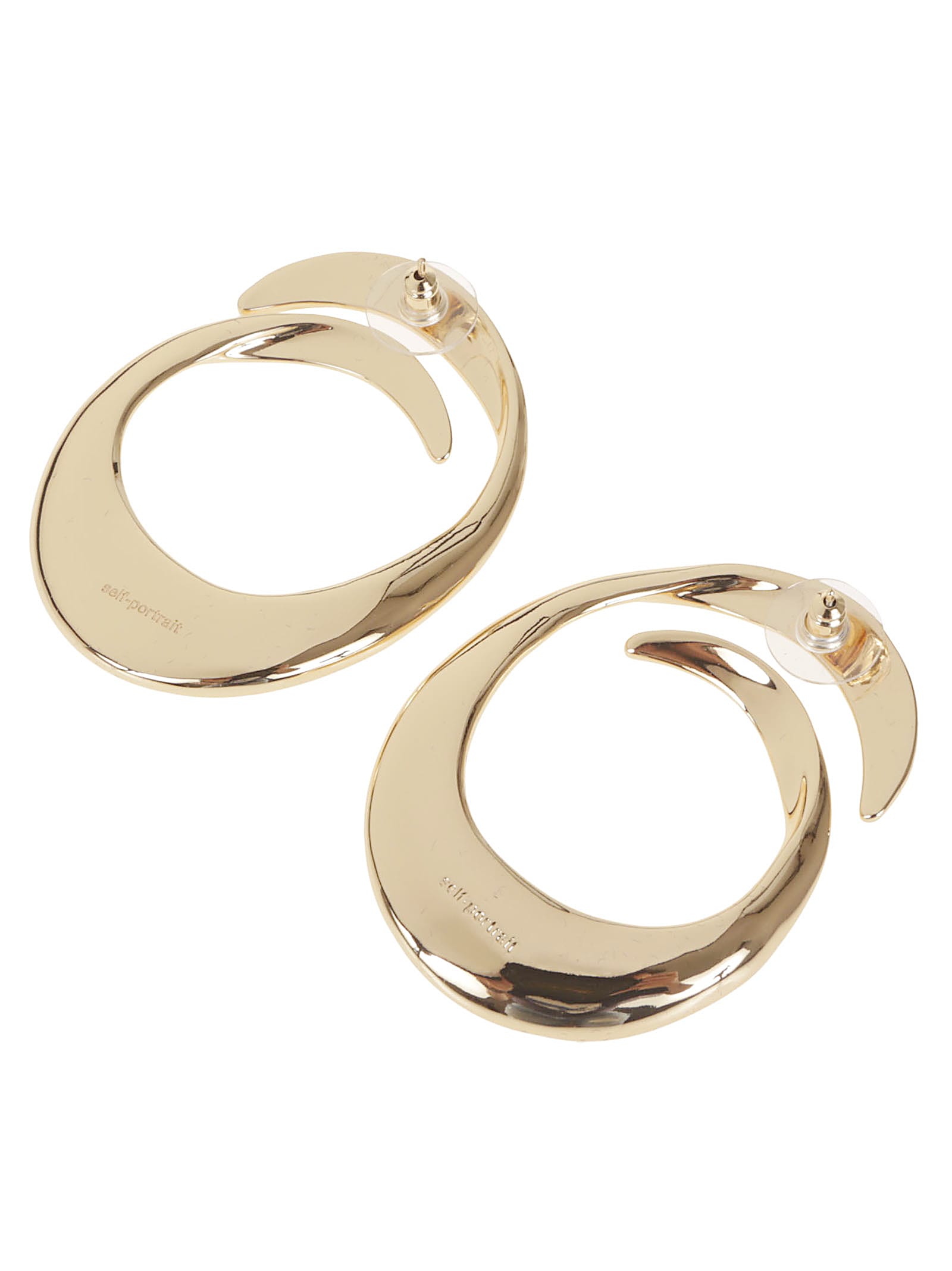 SELF-PORTRAIT GOLD SWIRL EARRINGS