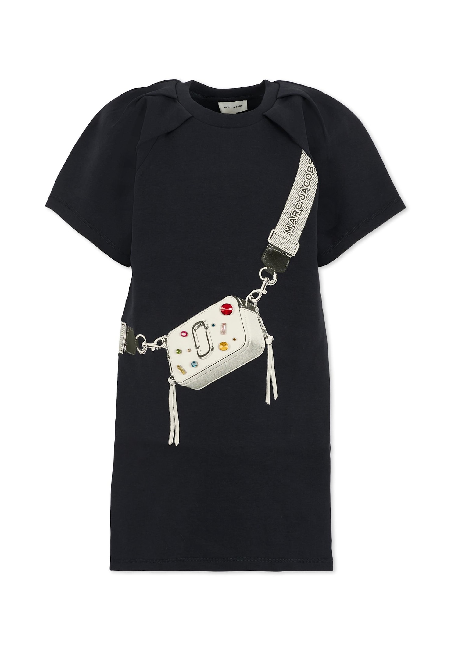 Marc Jacobs Kids' Blue Dress For Girl With Bag Print