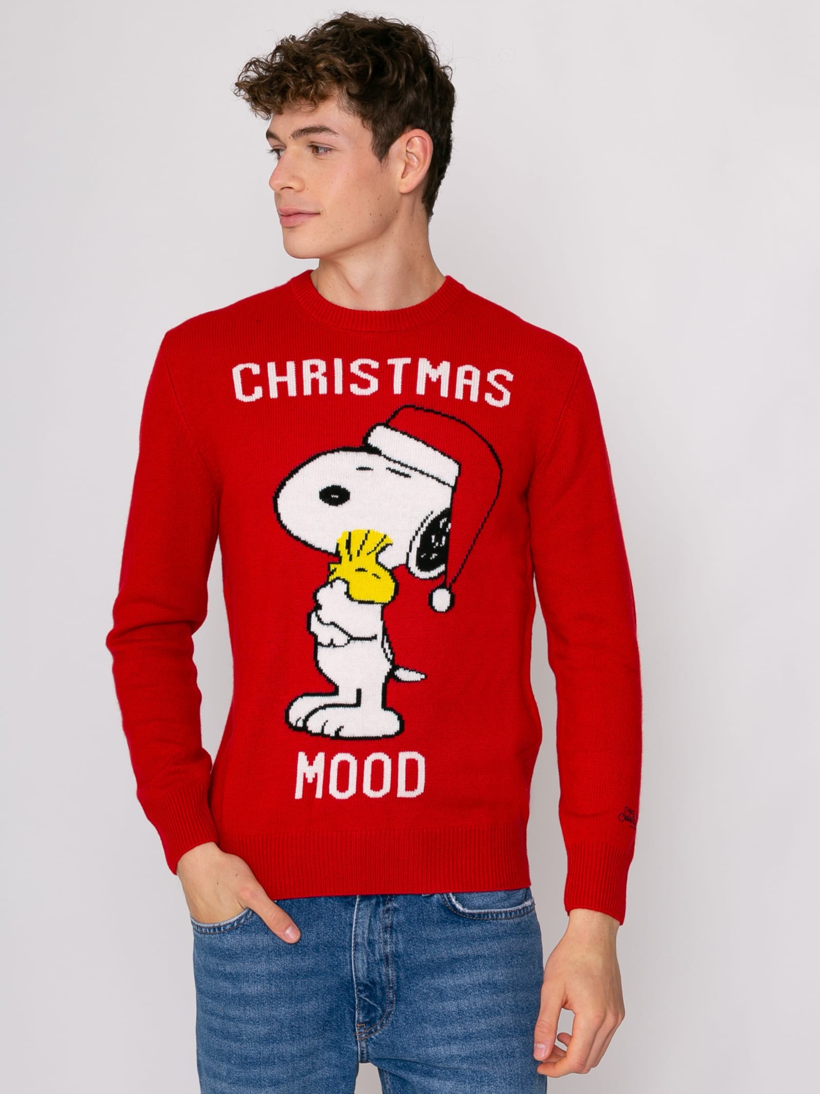 MC2 Saint Barth Man Sweater Christmas Snoopy Peanuts® Special Edition