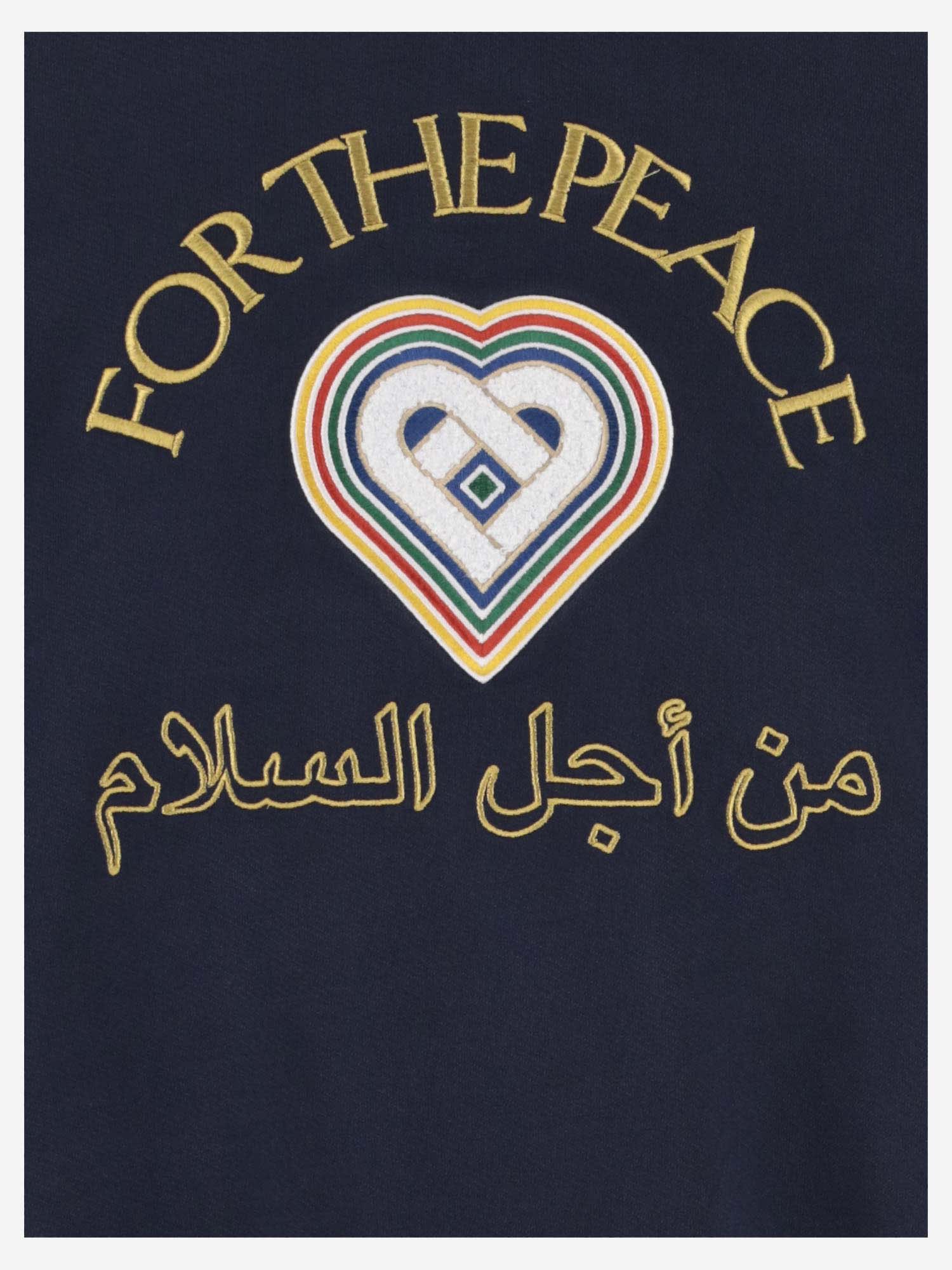 Shop Casablanca Cotton Sweatshirt With Graphic Print
