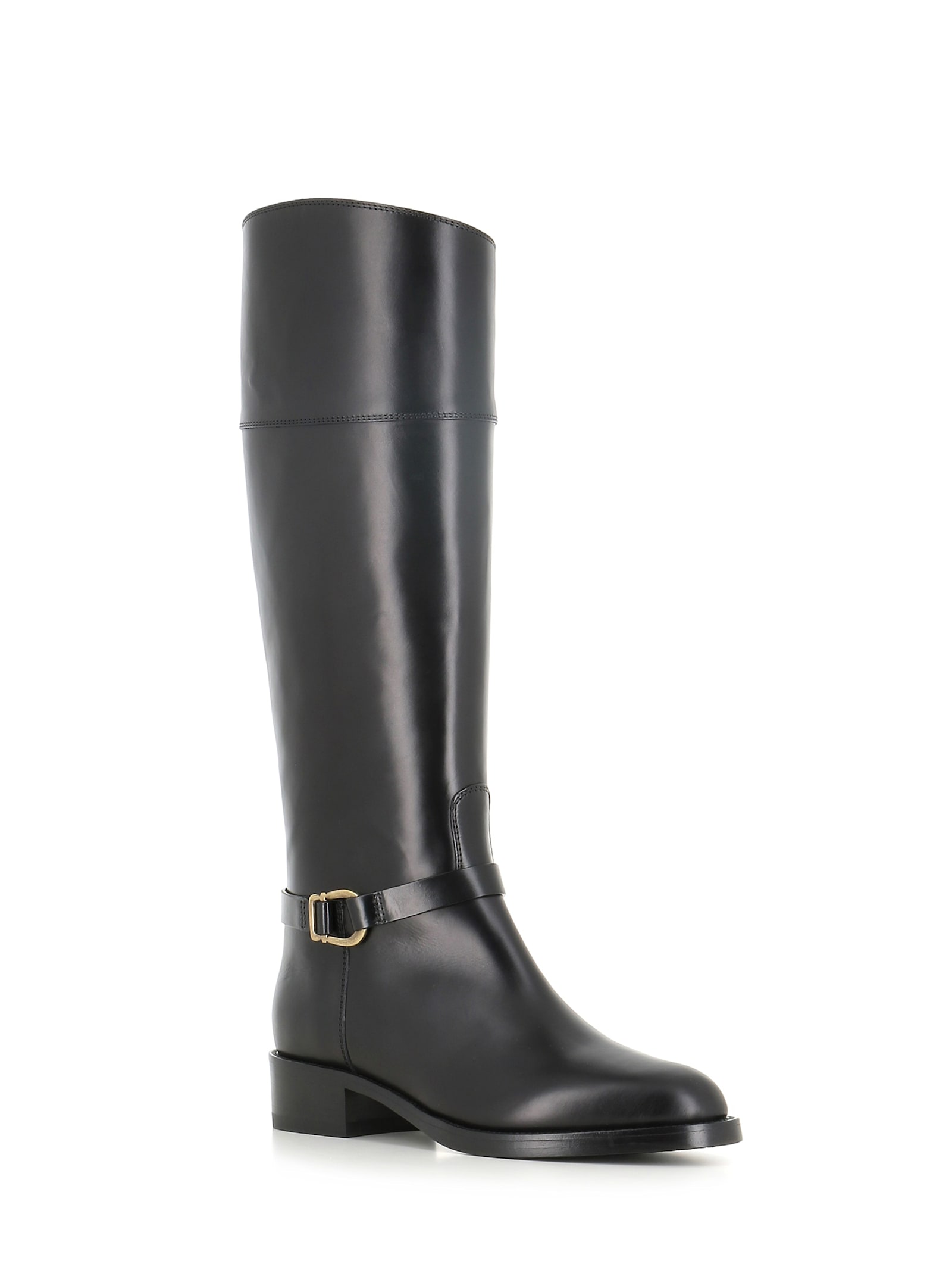 Sartore 40mm Buckle-strap Leather Boots In Black