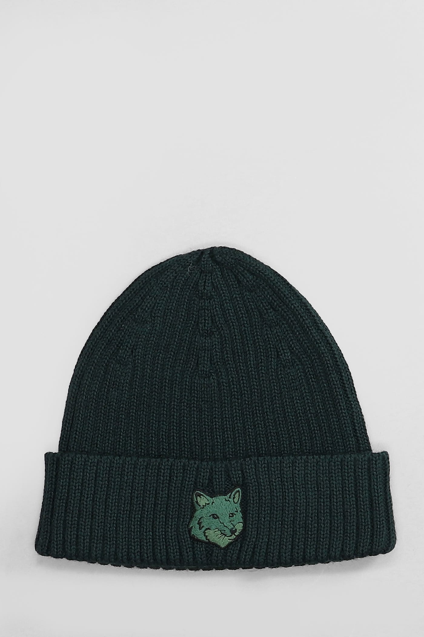 MAISON KITSUNÉ HATS IN GREEN WOOL 