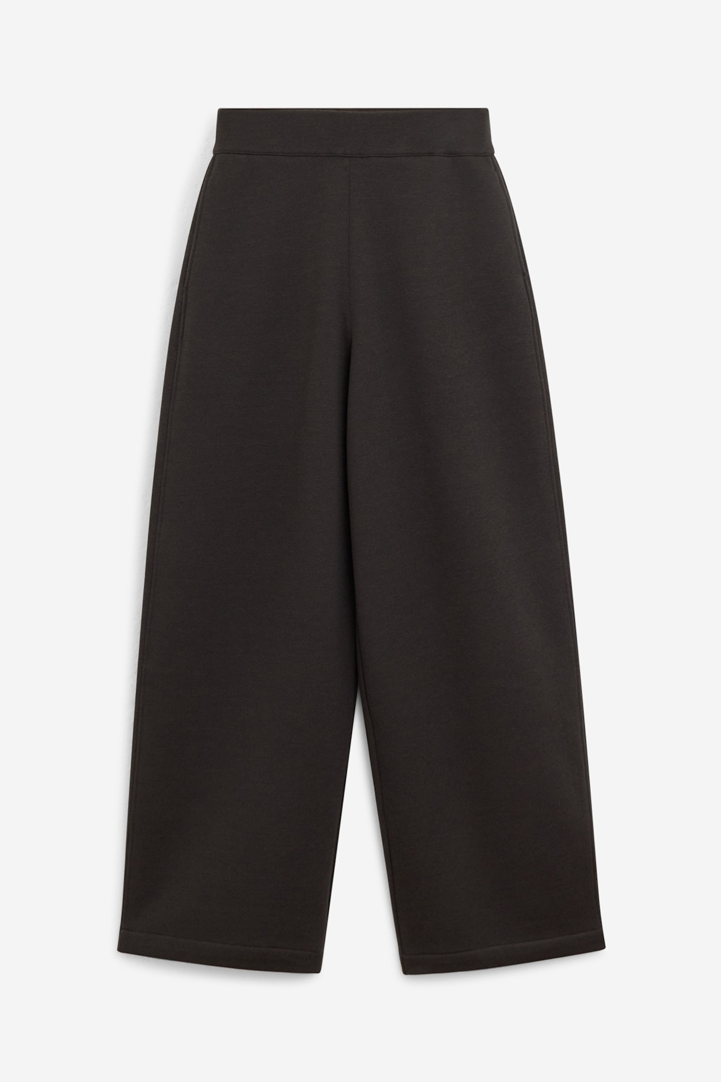 Lemaire Brown Cotton Fleece Relaxed Large Trousers In Black