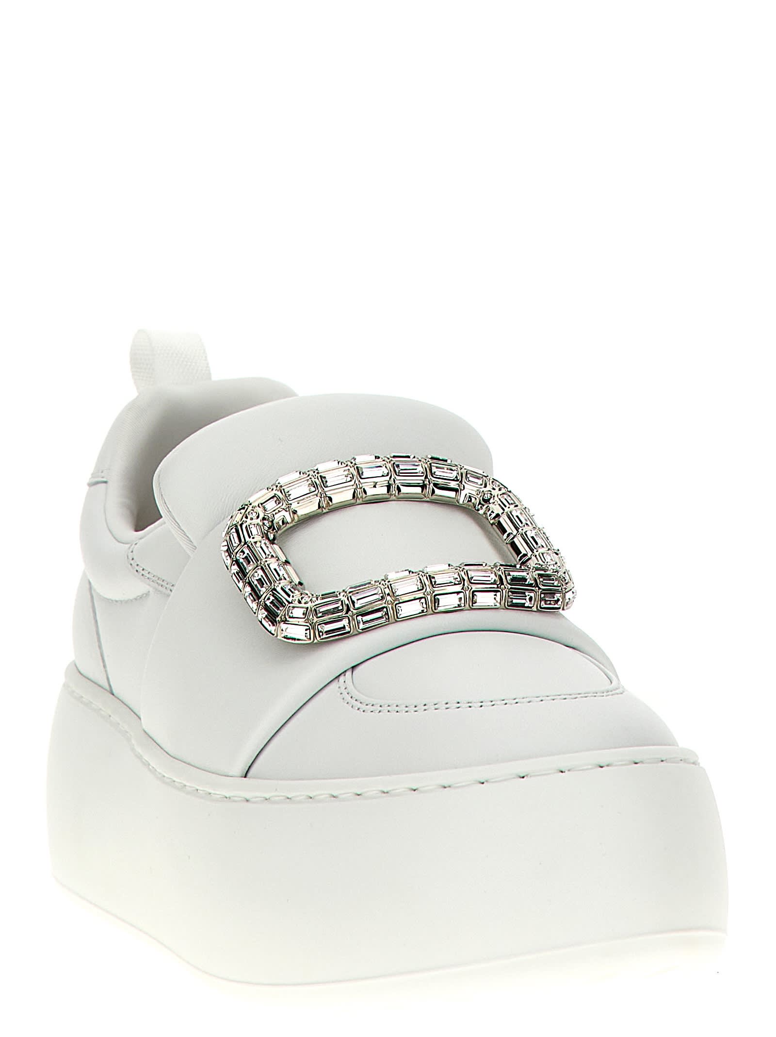 Roger Vivier Viv Up Sneakers In White