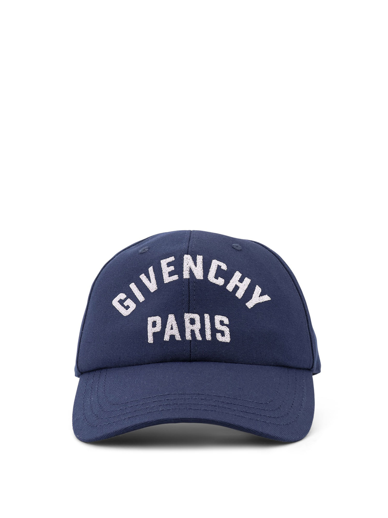 Givenchy Men Baseball Cap With Embroidered Logo In Blue